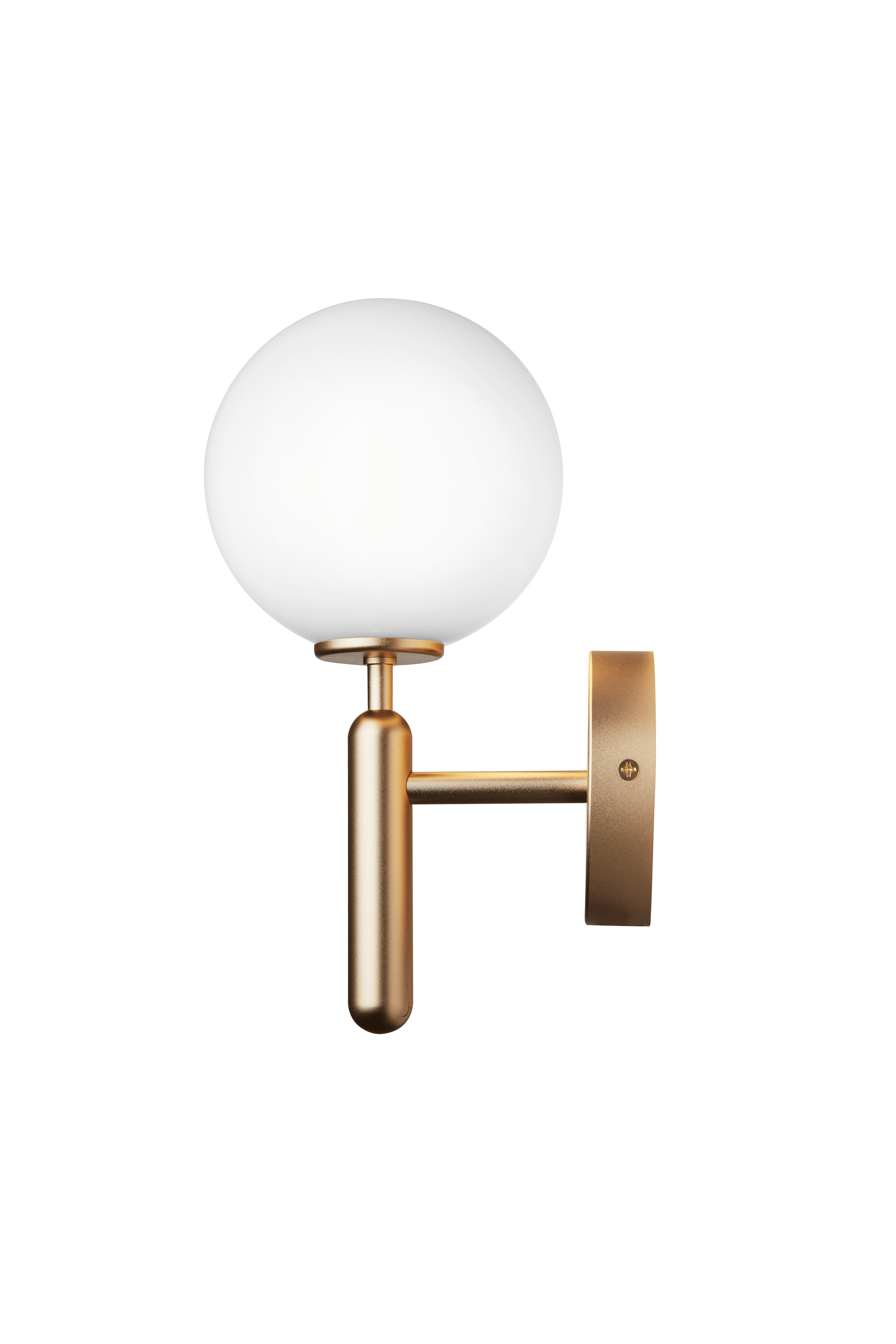 Nástenná lampa MIIRA mosadzná s opálovým sklom