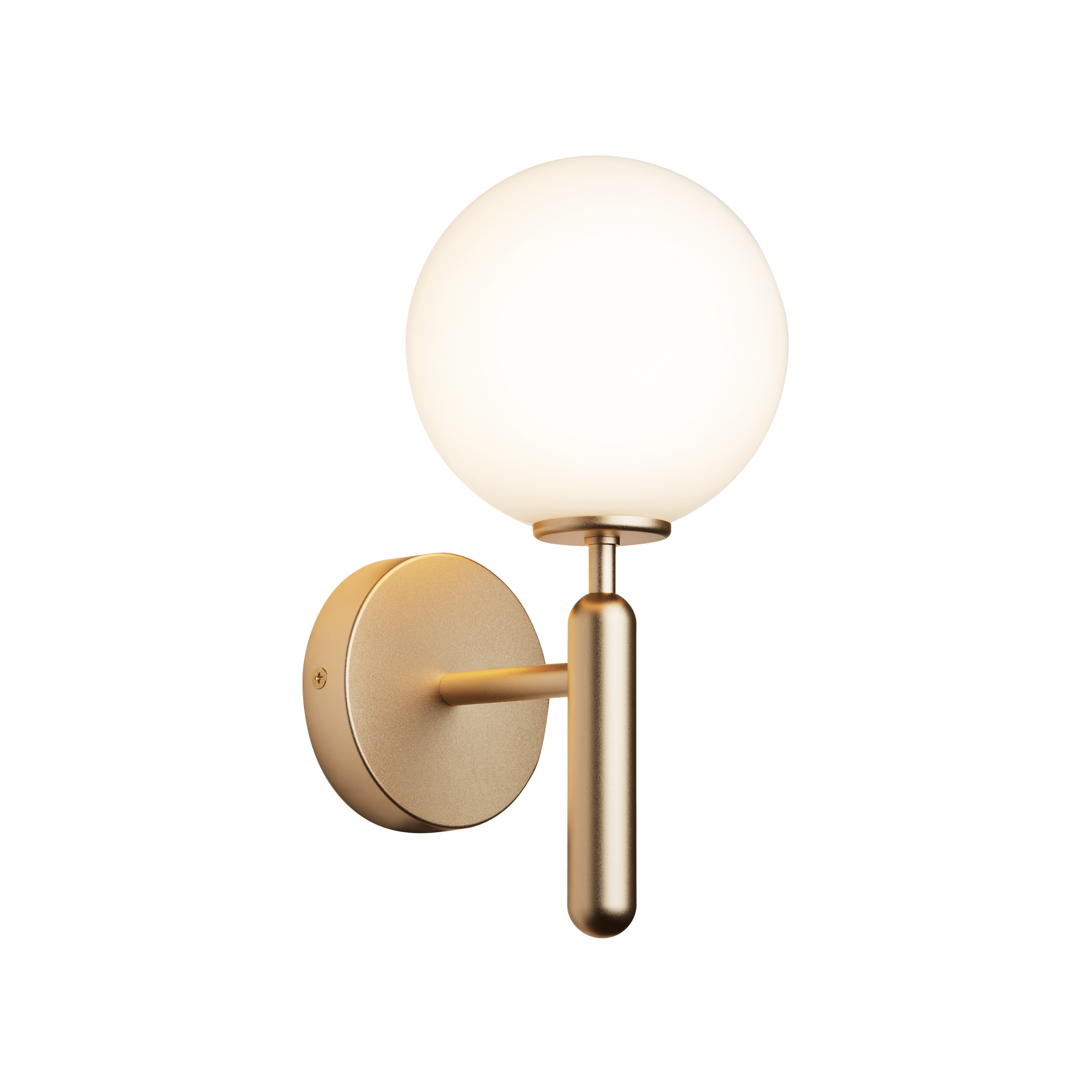 Nástenná lampa MIIRA mosadzná s opálovým sklom