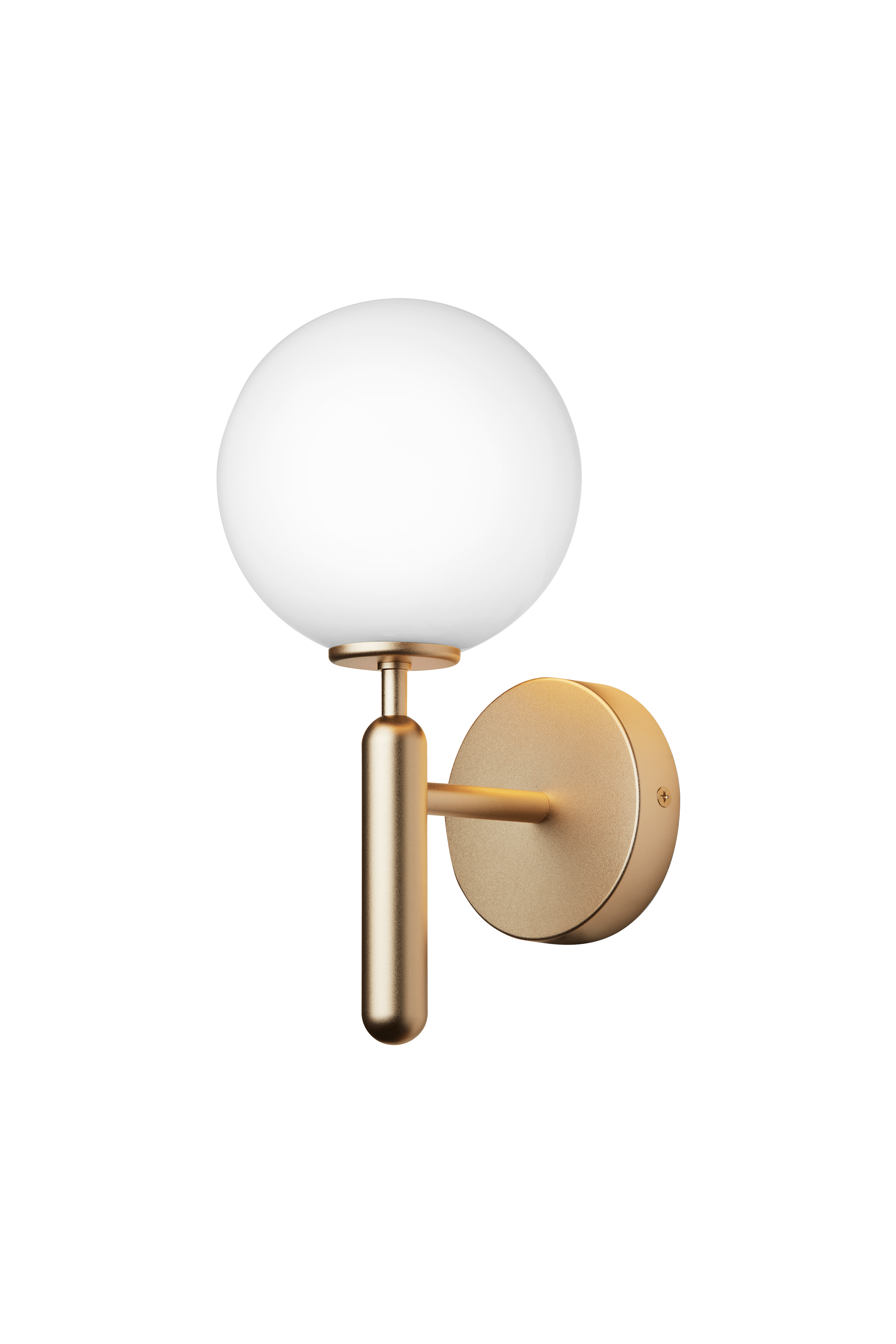 Nástenná lampa MIIRA mosadzná s opálovým sklom