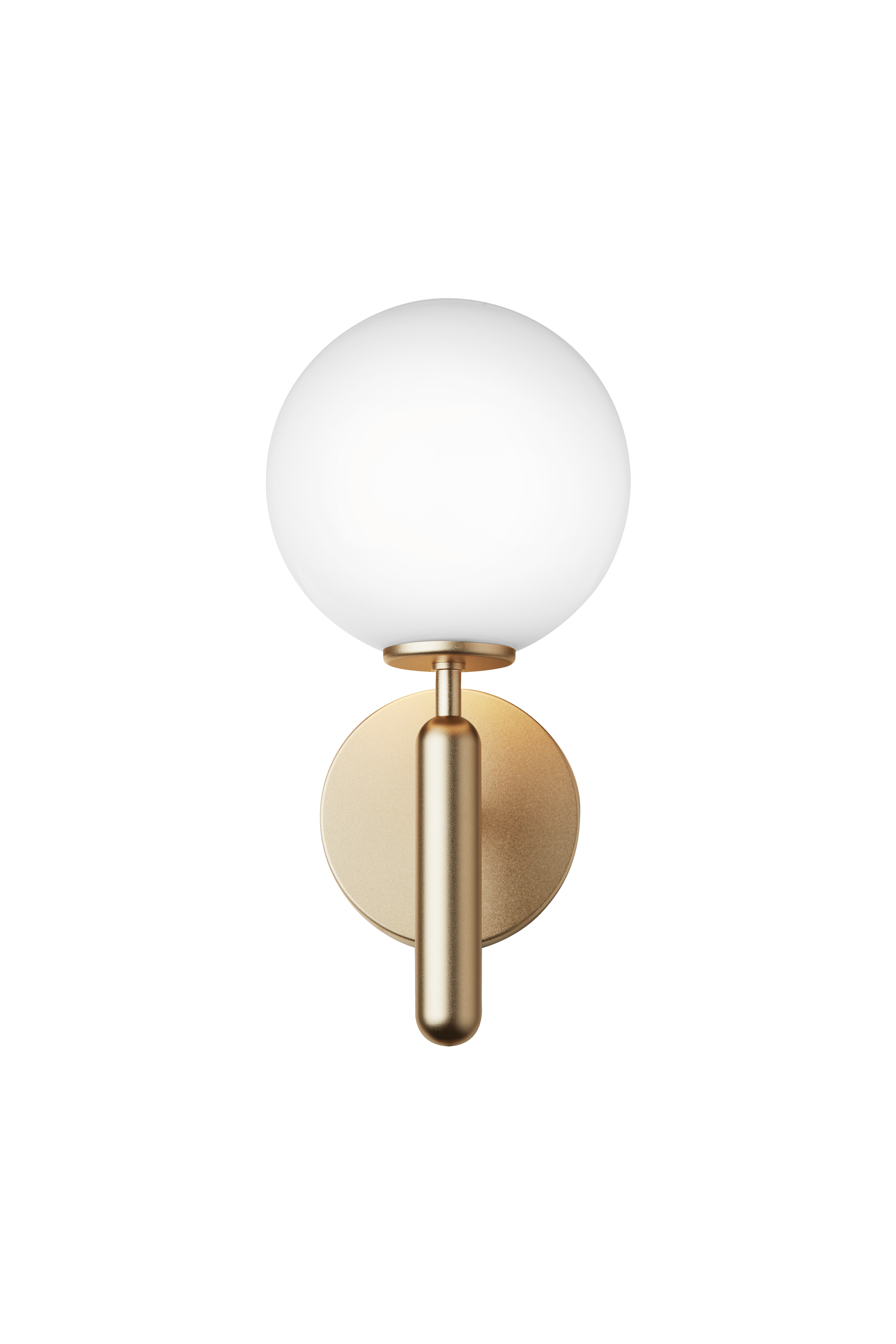 Nástenná lampa MIIRA mosadzná s opálovým sklom