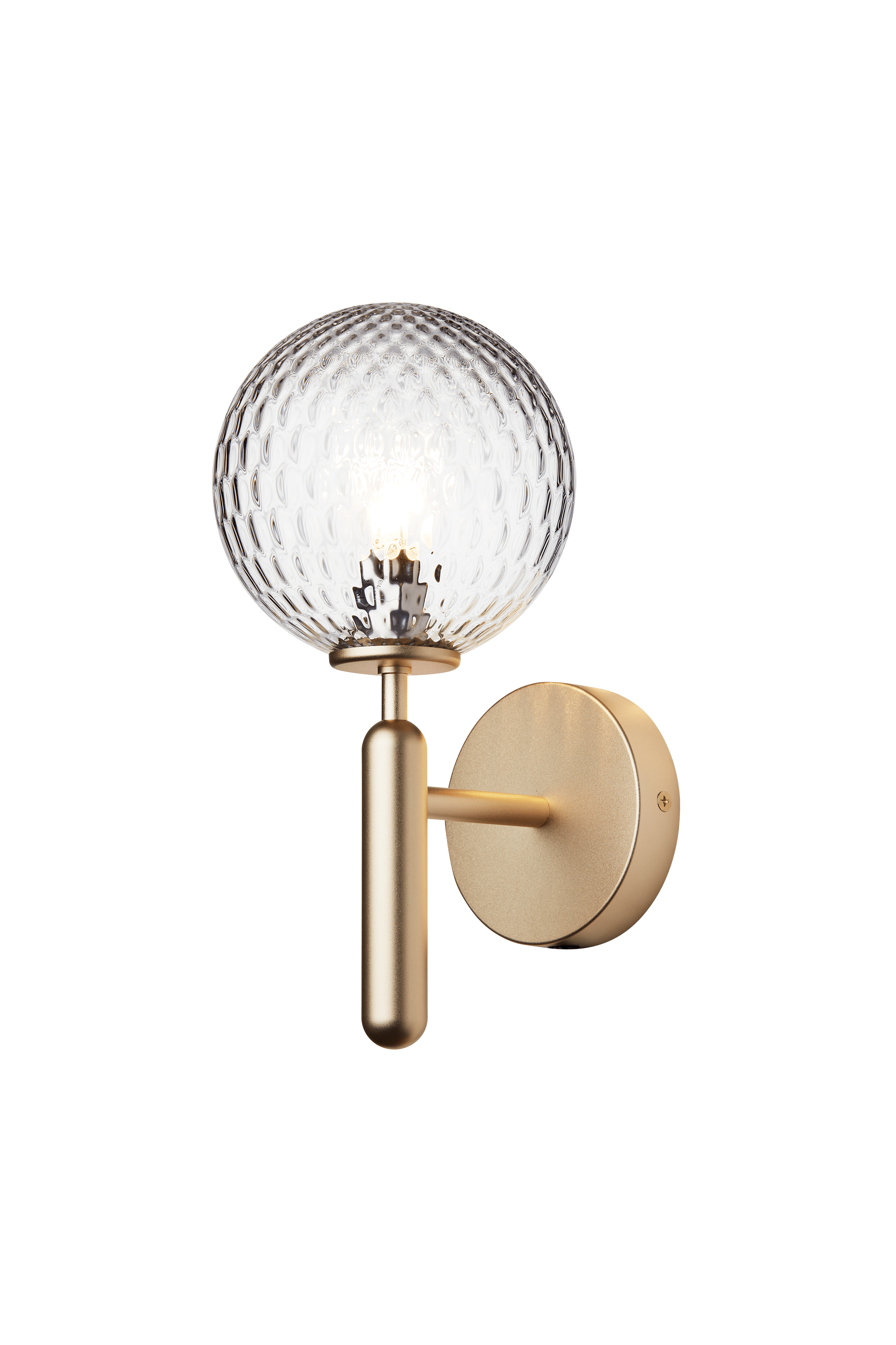 MIIRA Wall Lamp in Brass with Transparent Glass