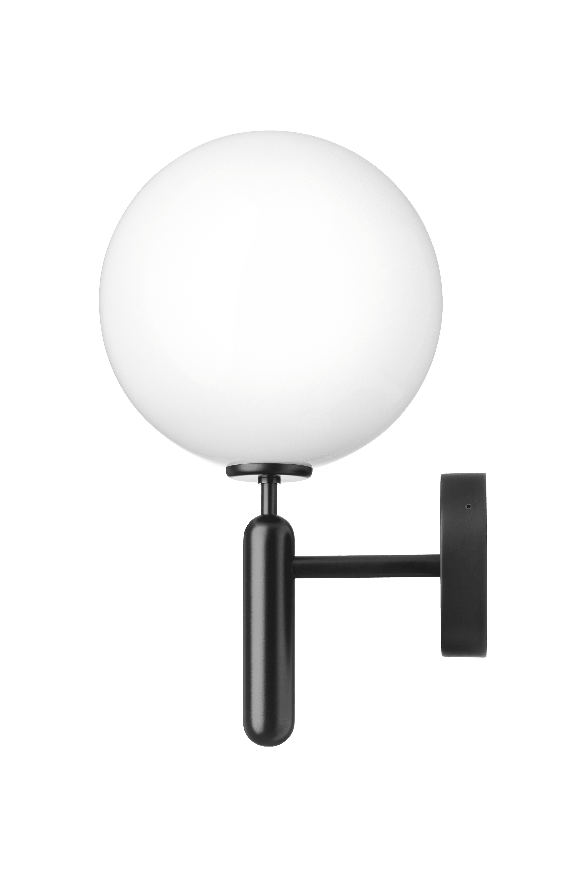 Záhradná nástenná lampa MIIRA čierna s opálovým sklom