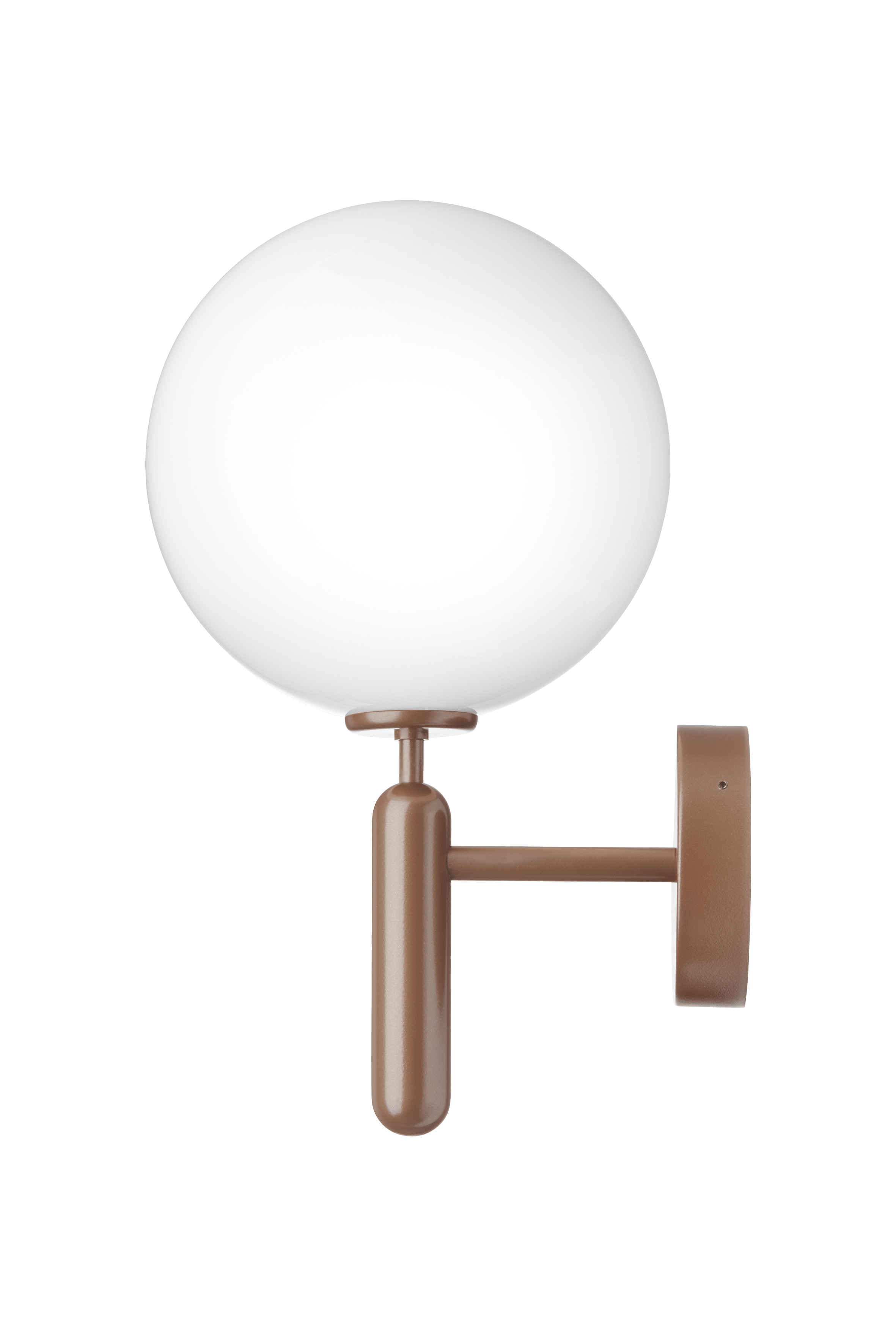 Záhradná nástenná lampa MIIRA tmavohnedá s opálovým sklom