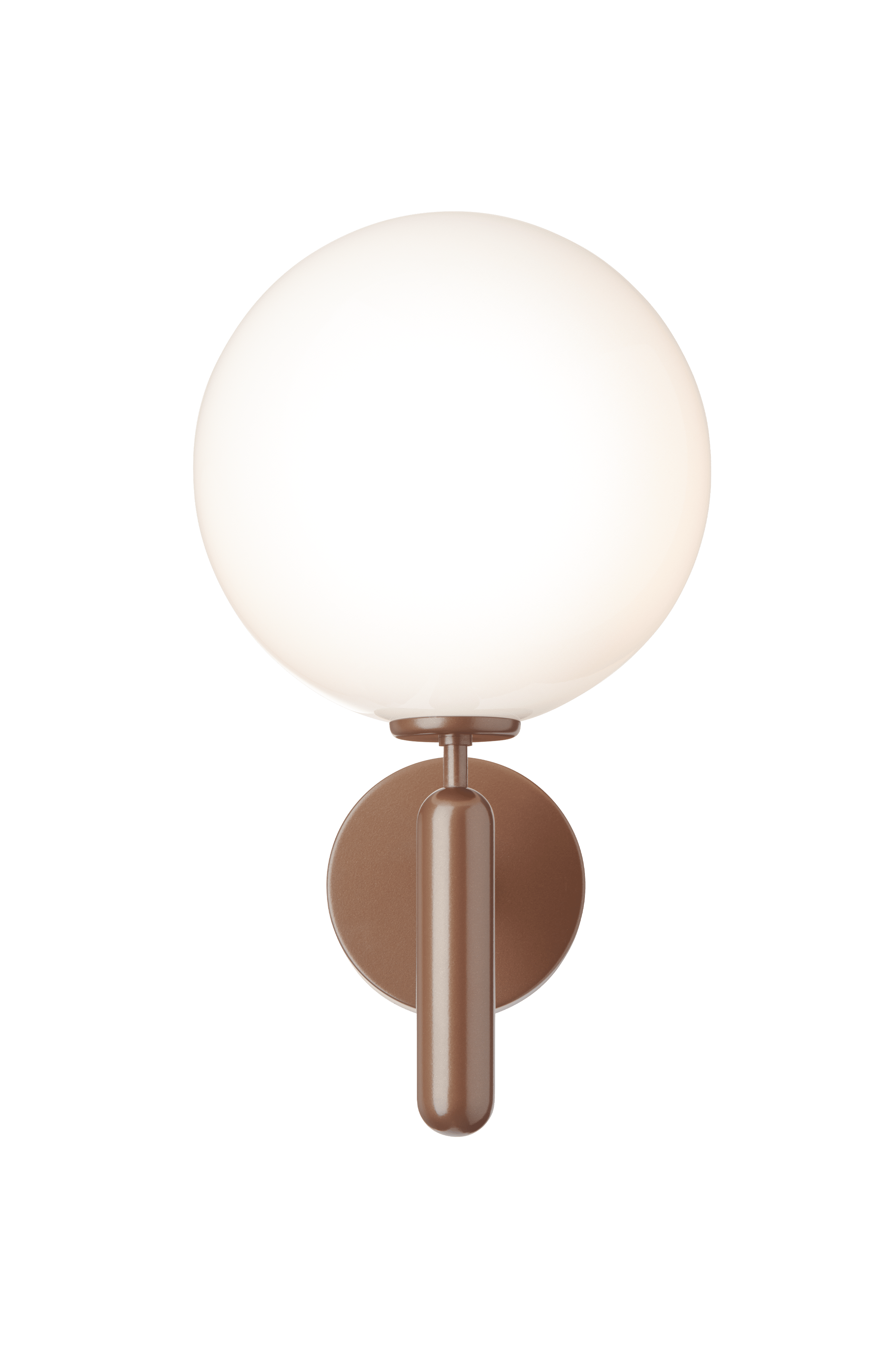 Záhradná nástenná lampa MIIRA tmavohnedá s opálovým sklom