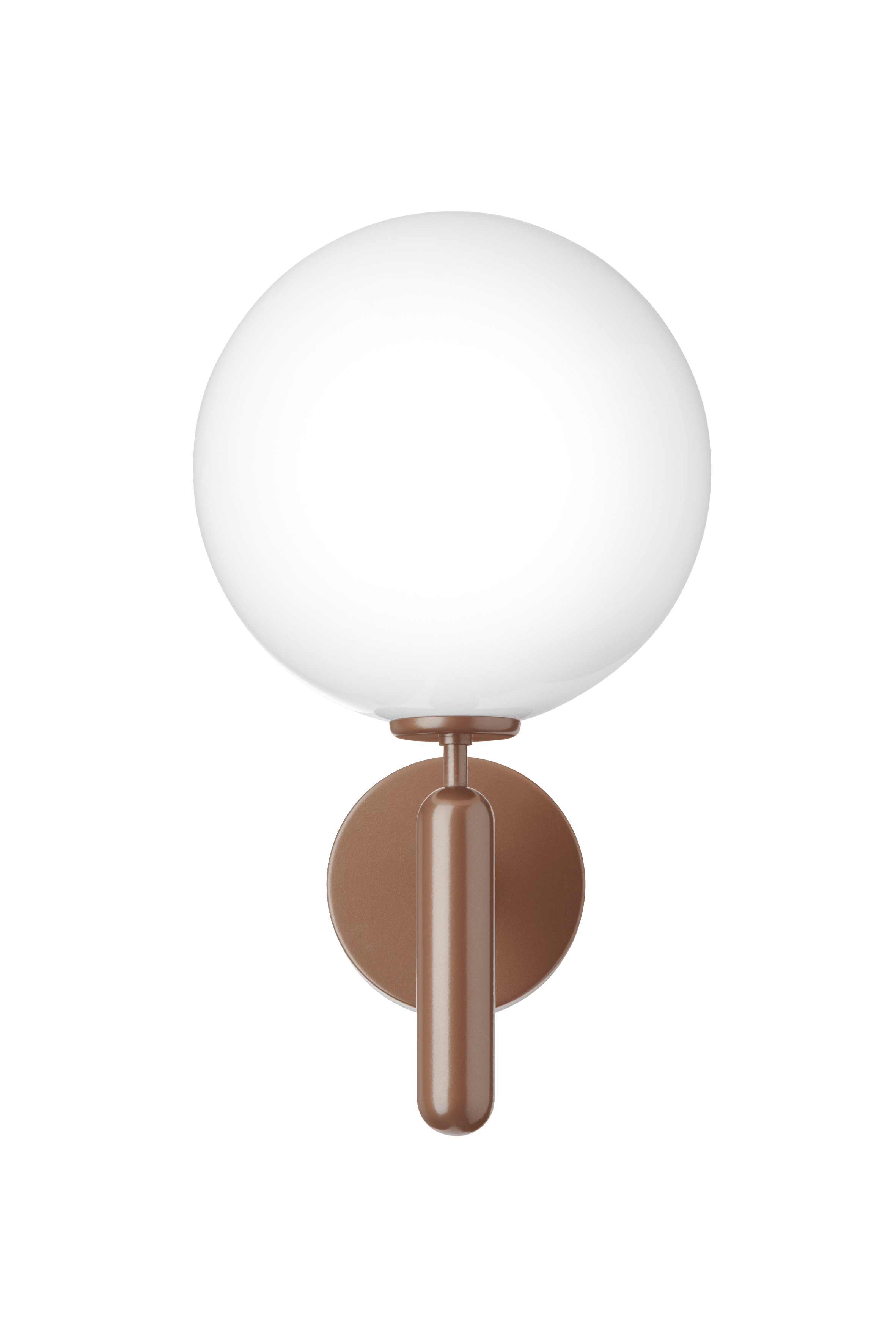 Záhradná nástenná lampa MIIRA tmavohnedá s opálovým sklom