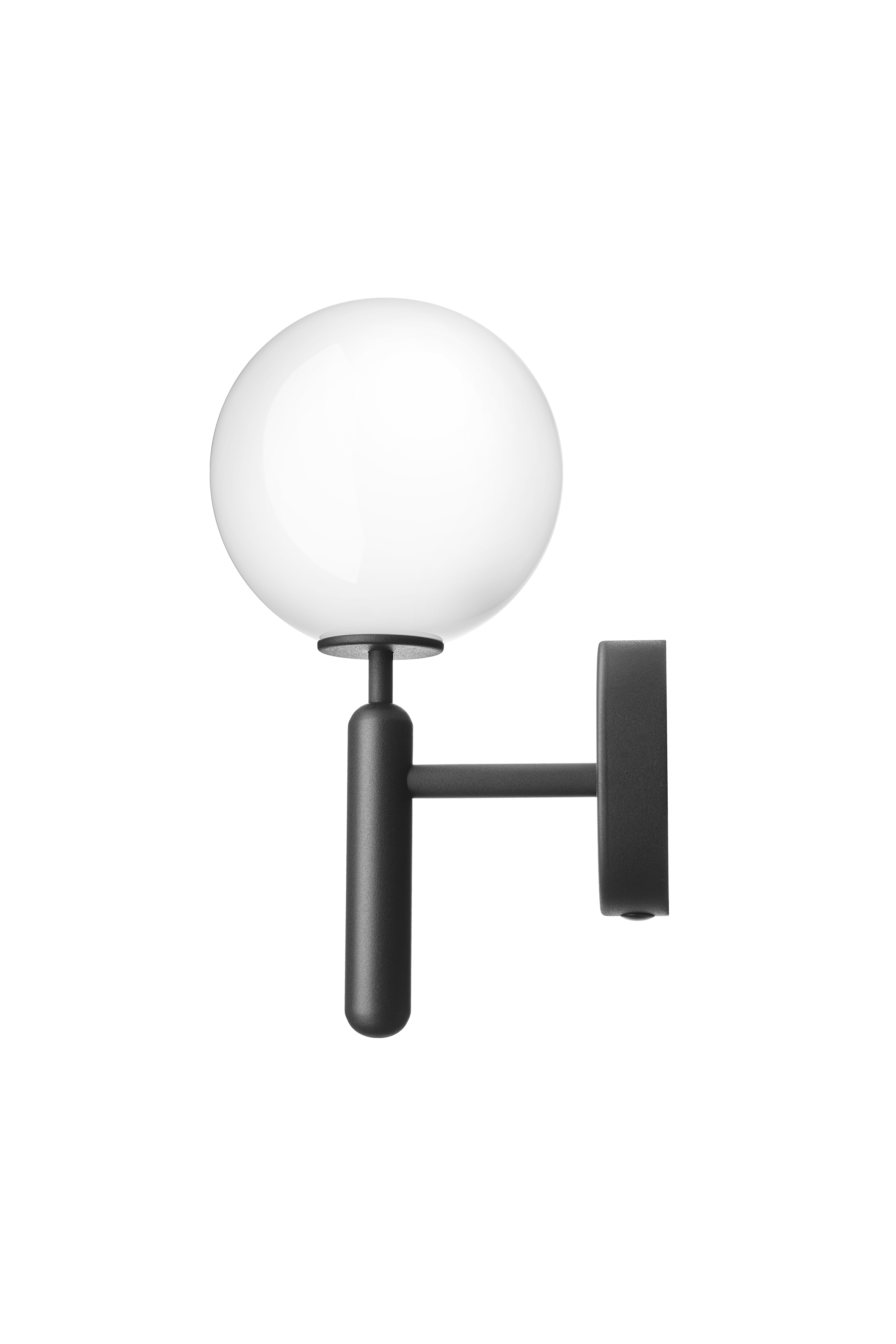 Nástenná lampa MIIRA grafitová s opálovým sklom