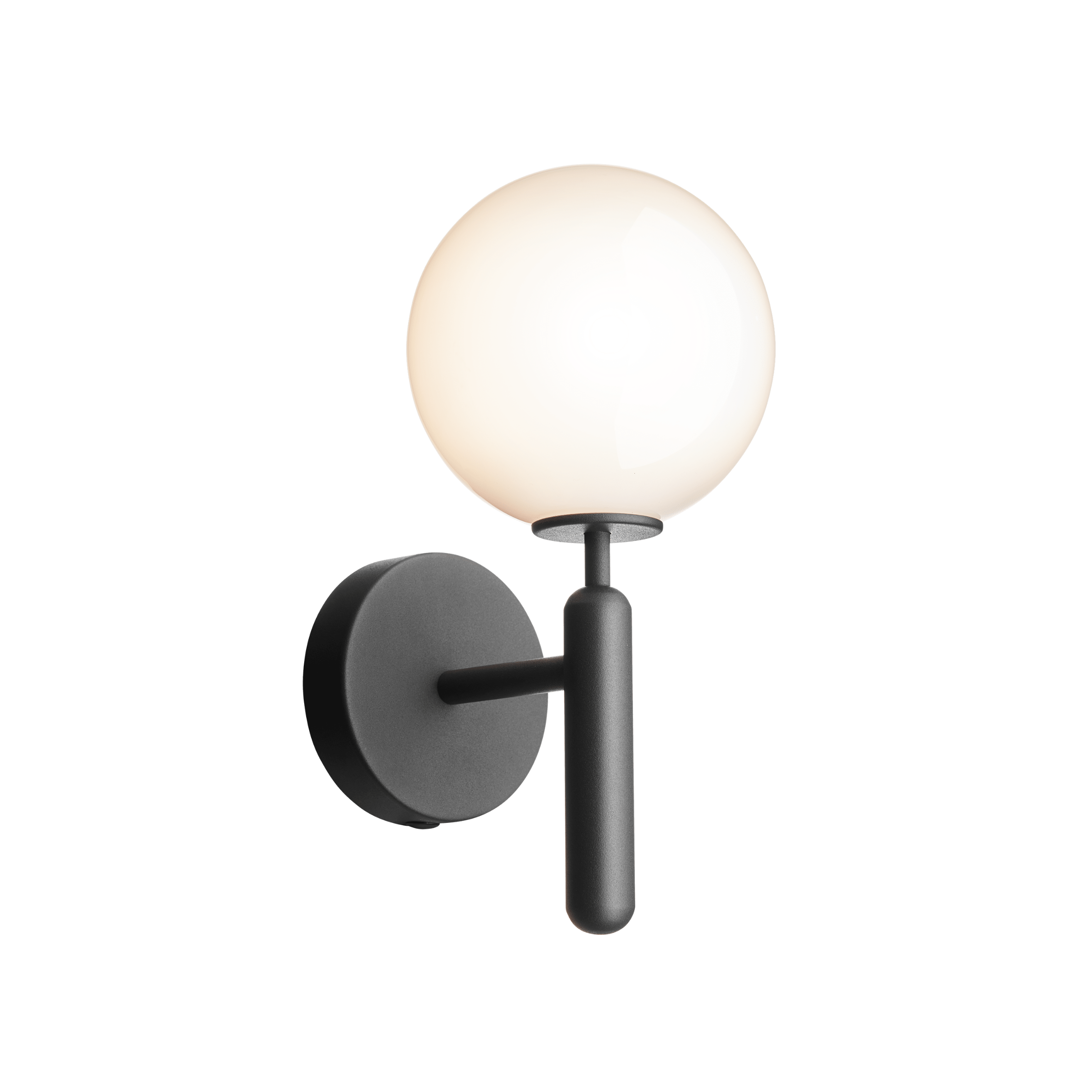 Nástenná lampa MIIRA grafitová s opálovým sklom