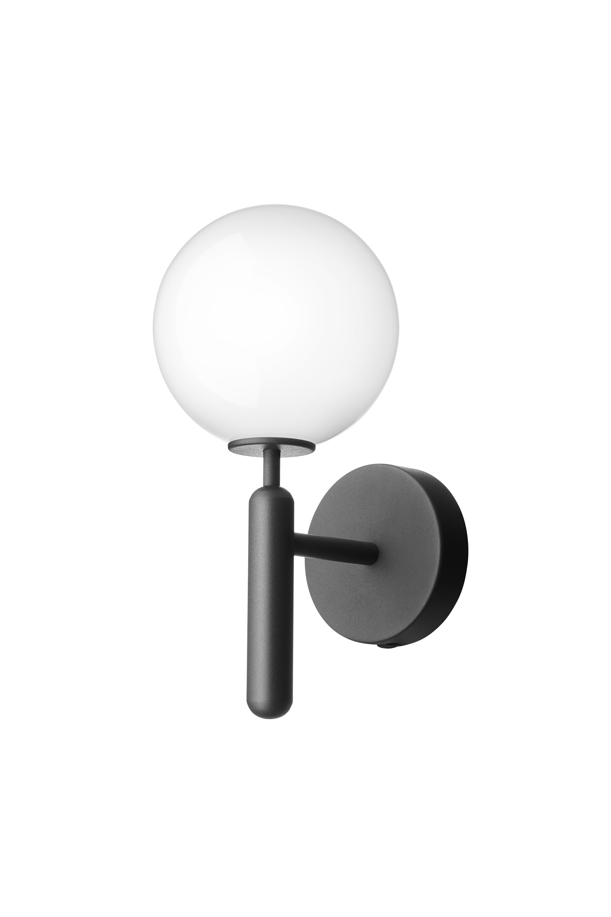 Nástenná lampa MIIRA grafitová s opálovým sklom