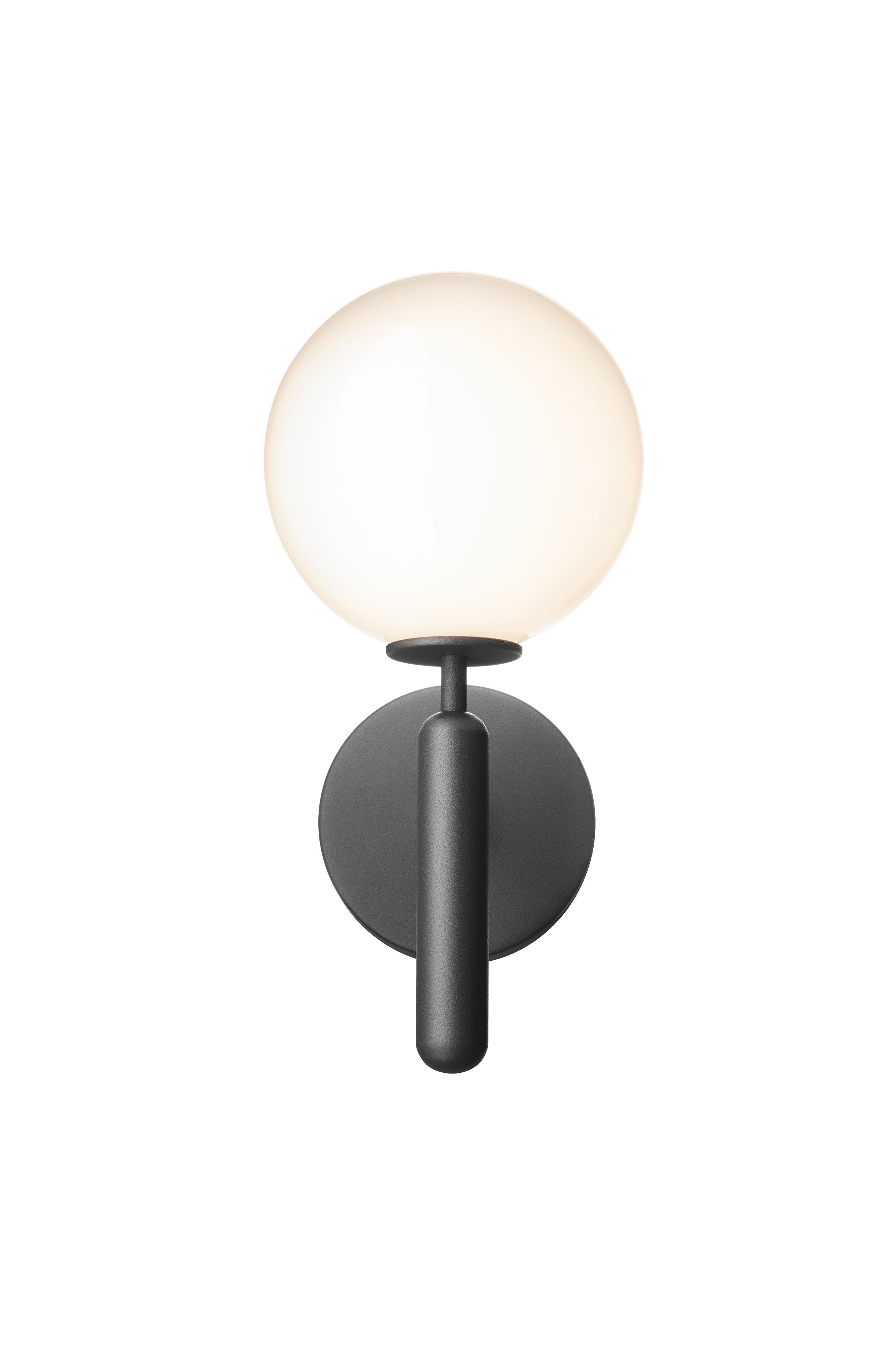 Nástenná lampa MIIRA grafitová s opálovým sklom