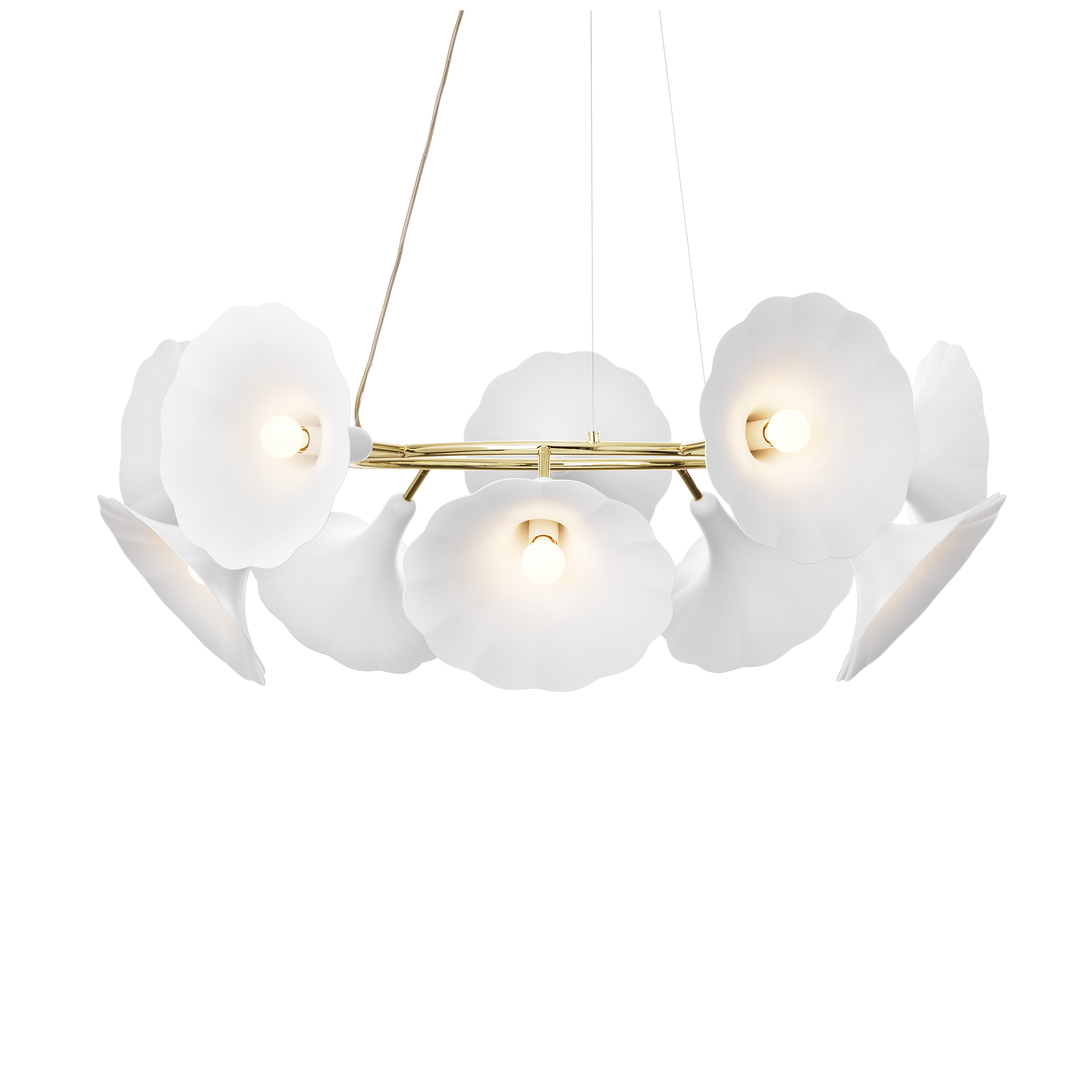 Luster PETALII 10 biely kov