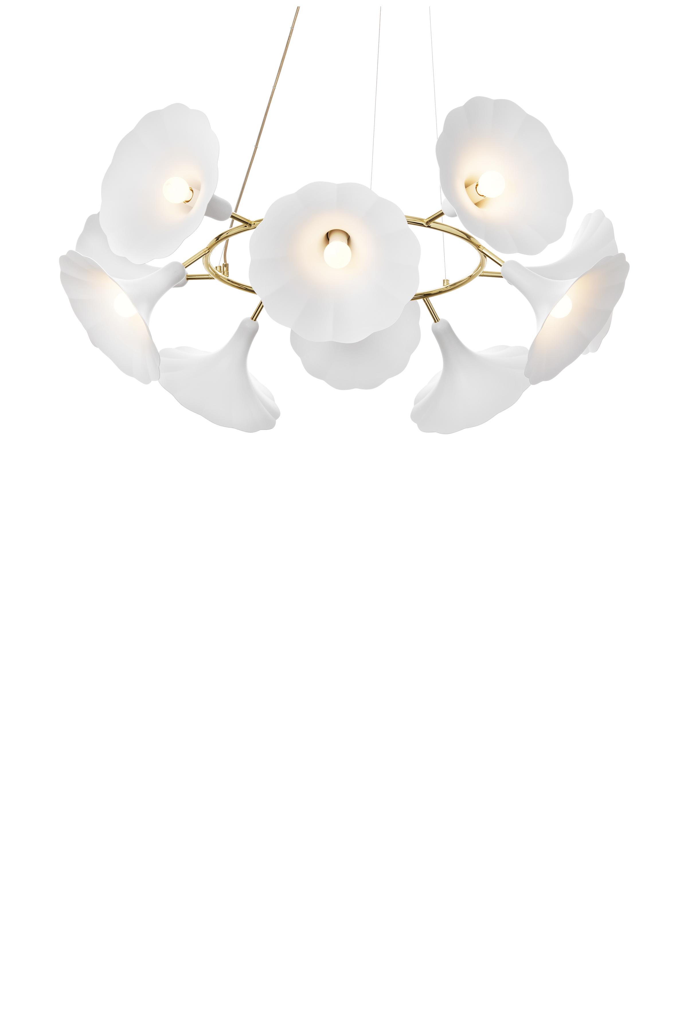 Luster PETALII 10 biely kov