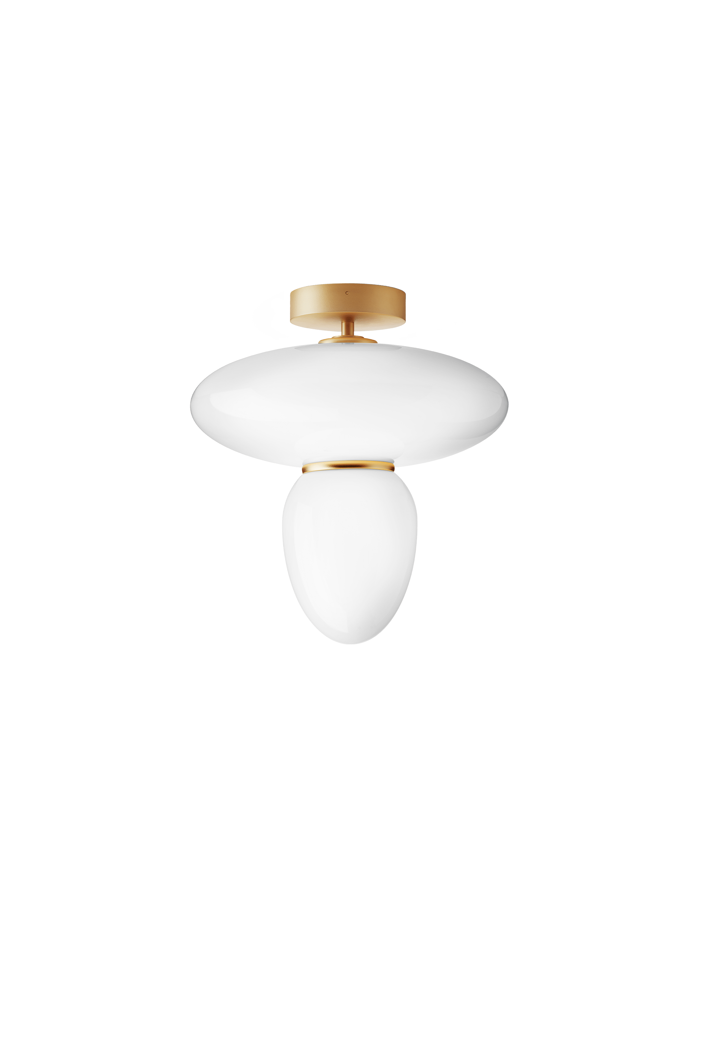 Lampa stropná RIZZATTO 42 mosadzná s opálovým sklom