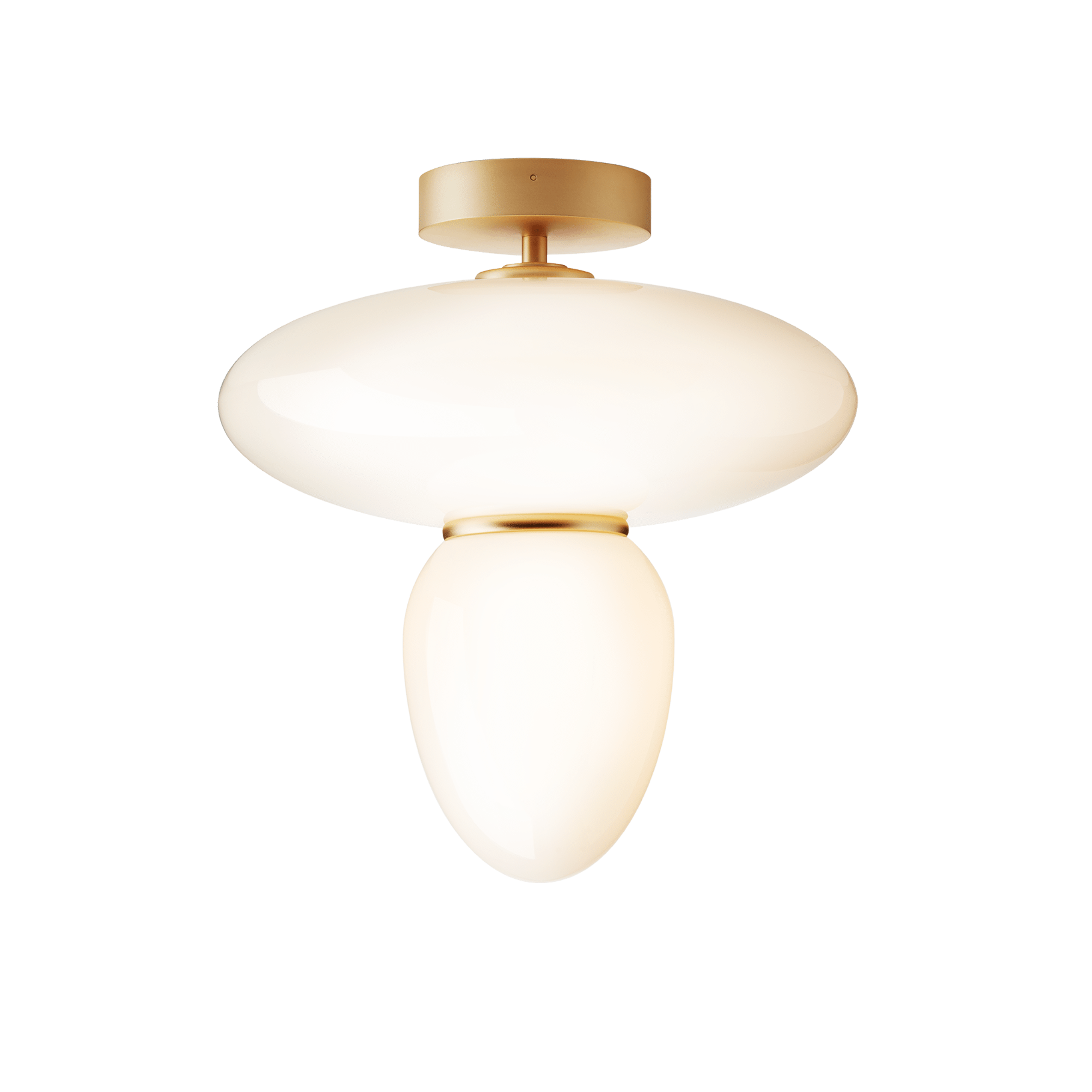 Lampa stropná RIZZATTO 42 mosadzná s opálovým sklom