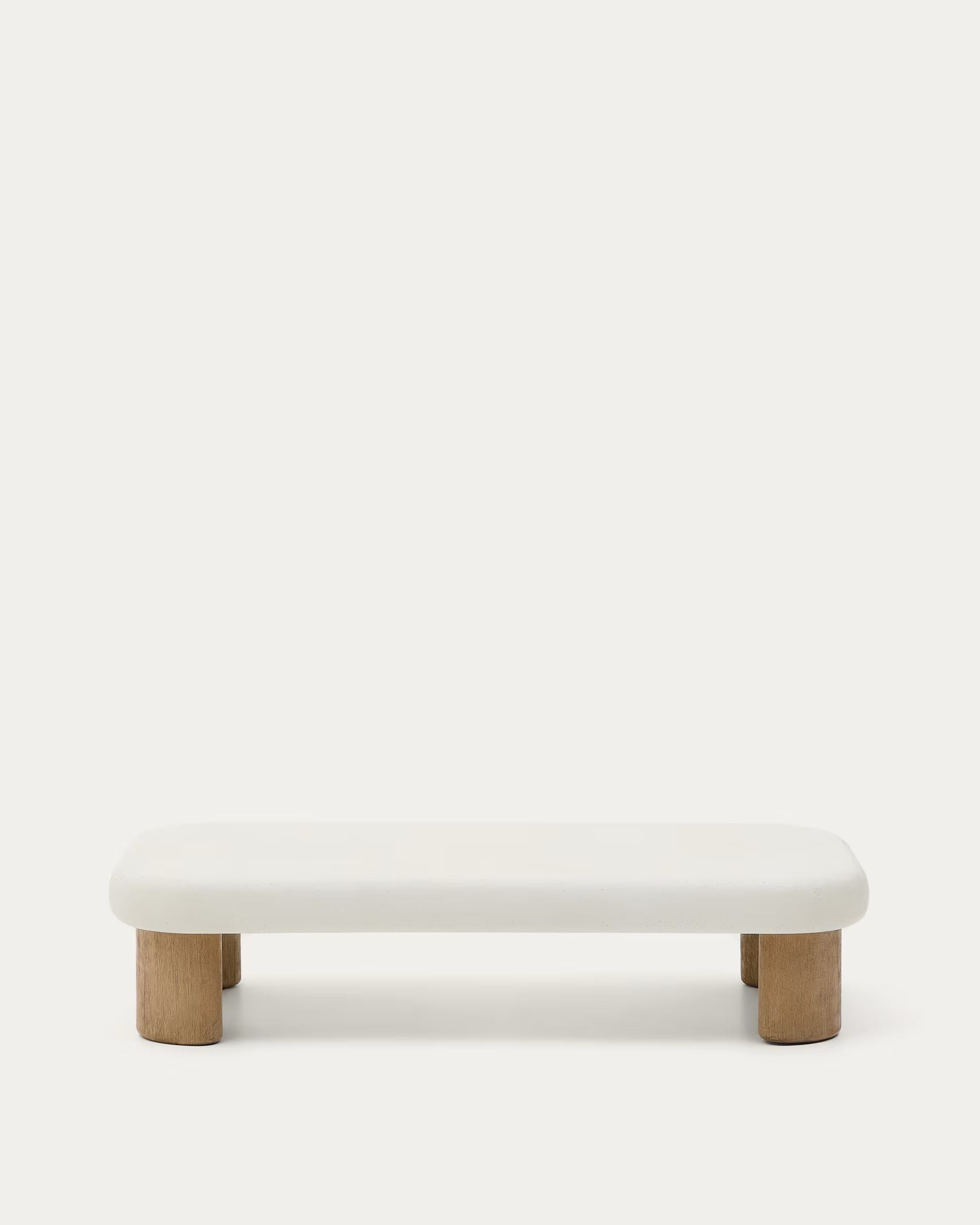 Záhradný konferenčný stolík LABRA z cementu a akáciového dreva