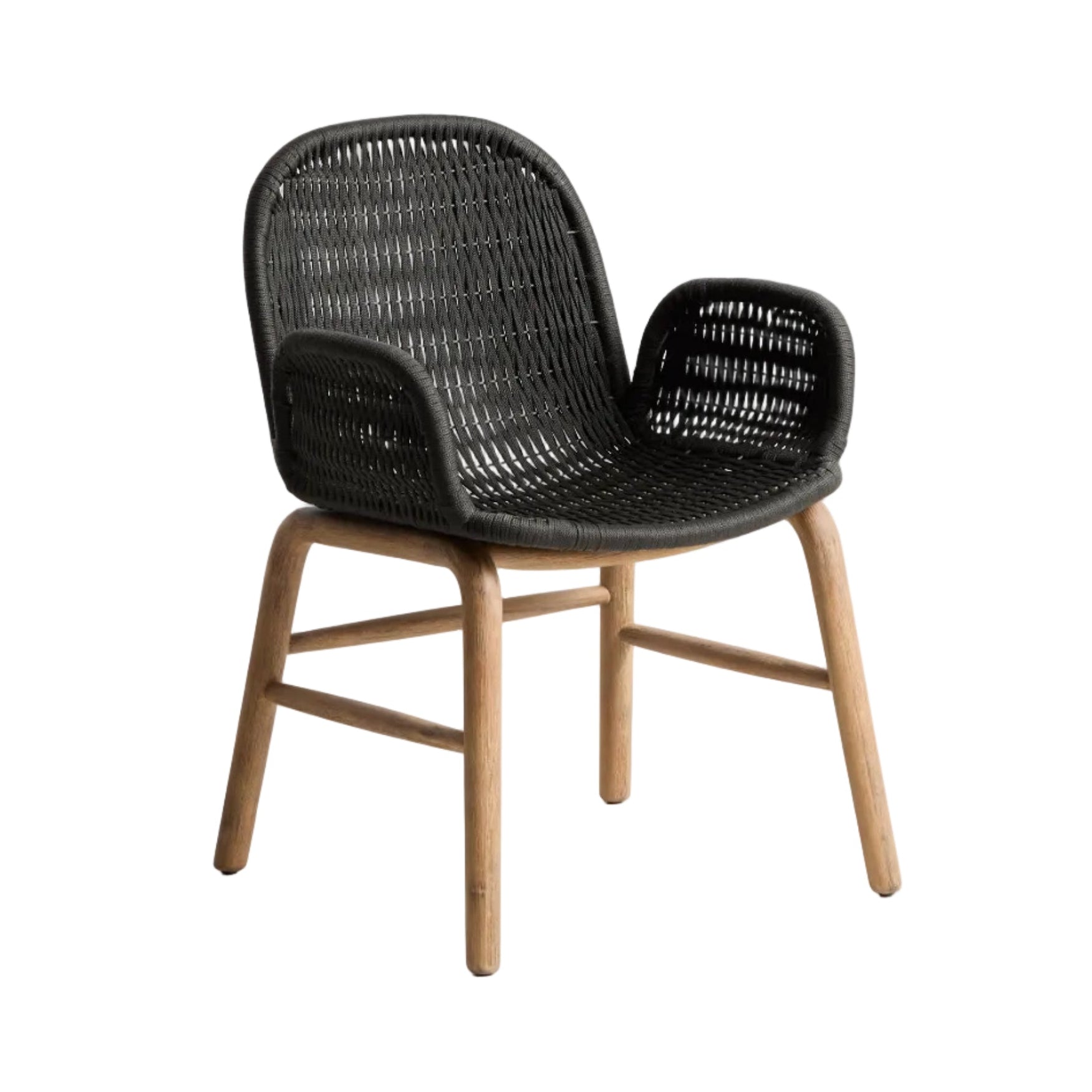 Záhradná stolička s opierkami ALIPA tmavosivá