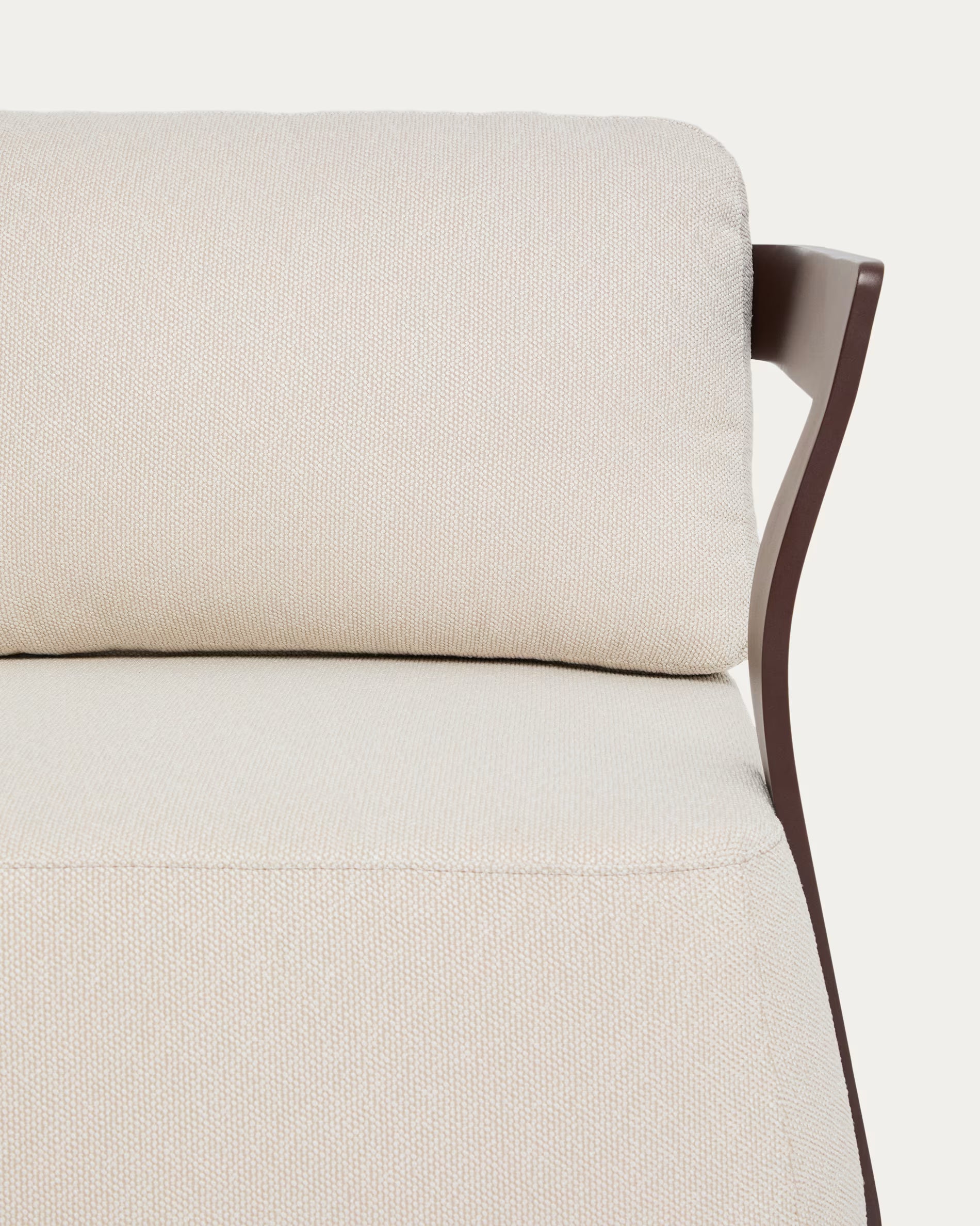 Sofa do záhrady 3-miestna TAMARIS ecru s hnedým podstavcom