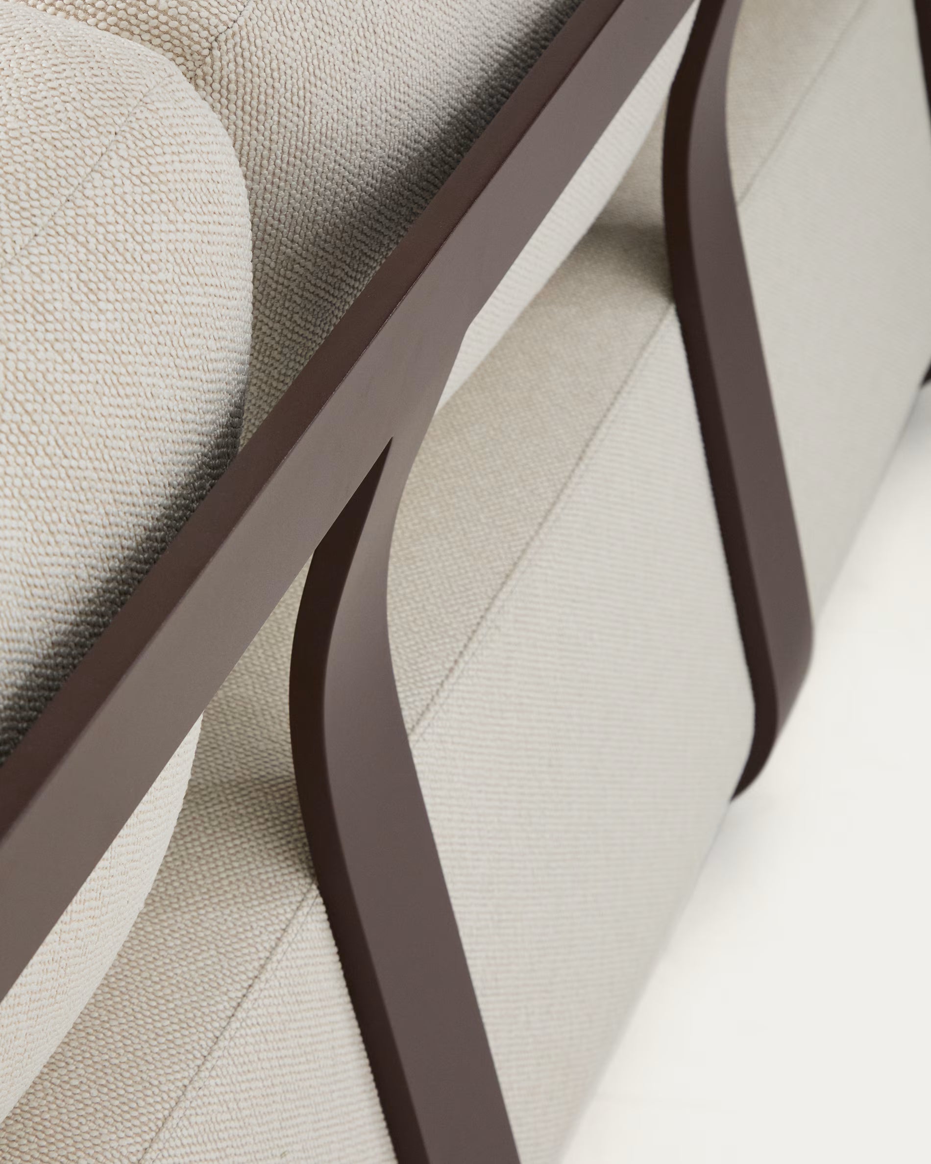 Sofa do záhrady 3-miestna TAMARIS ecru s hnedým podstavcom