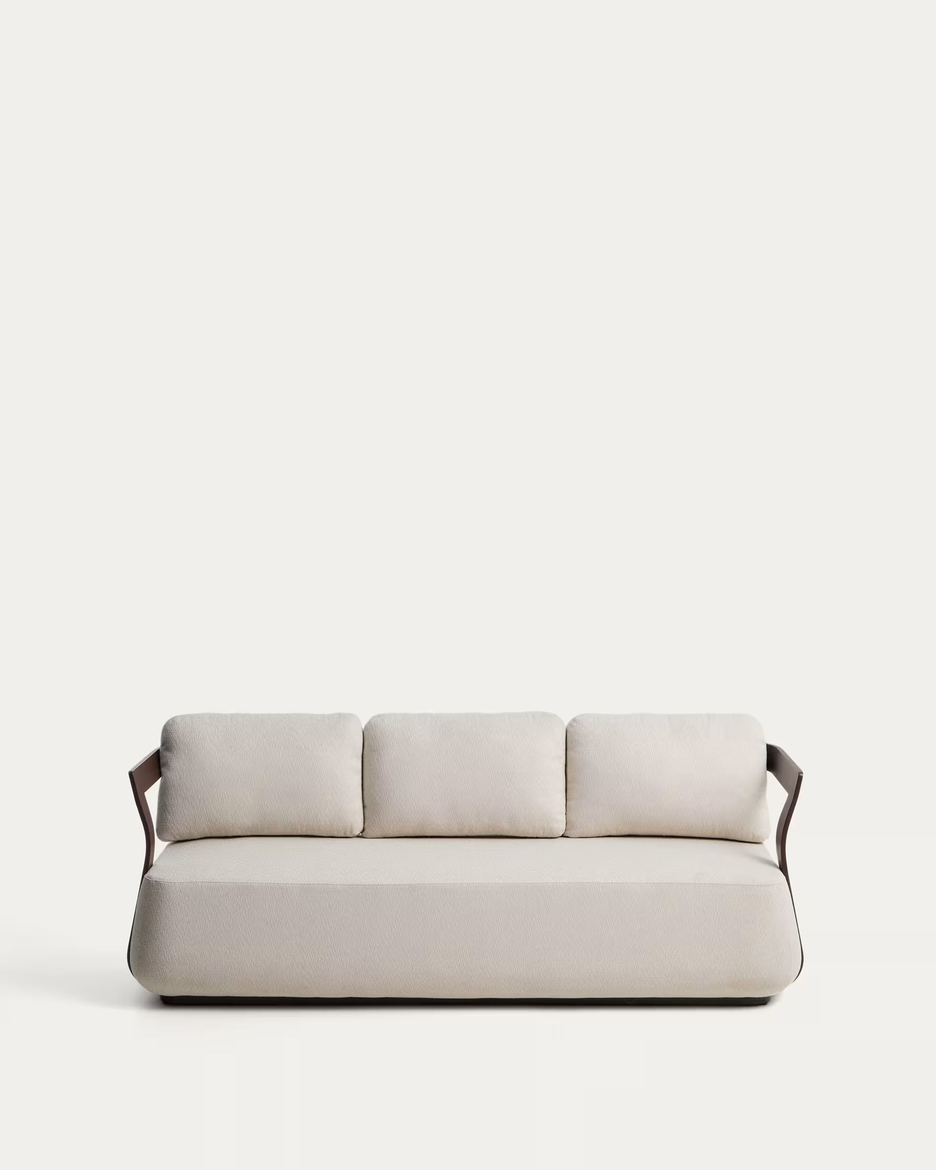 Sofa do záhrady 3-miestna TAMARIS ecru s hnedým podstavcom