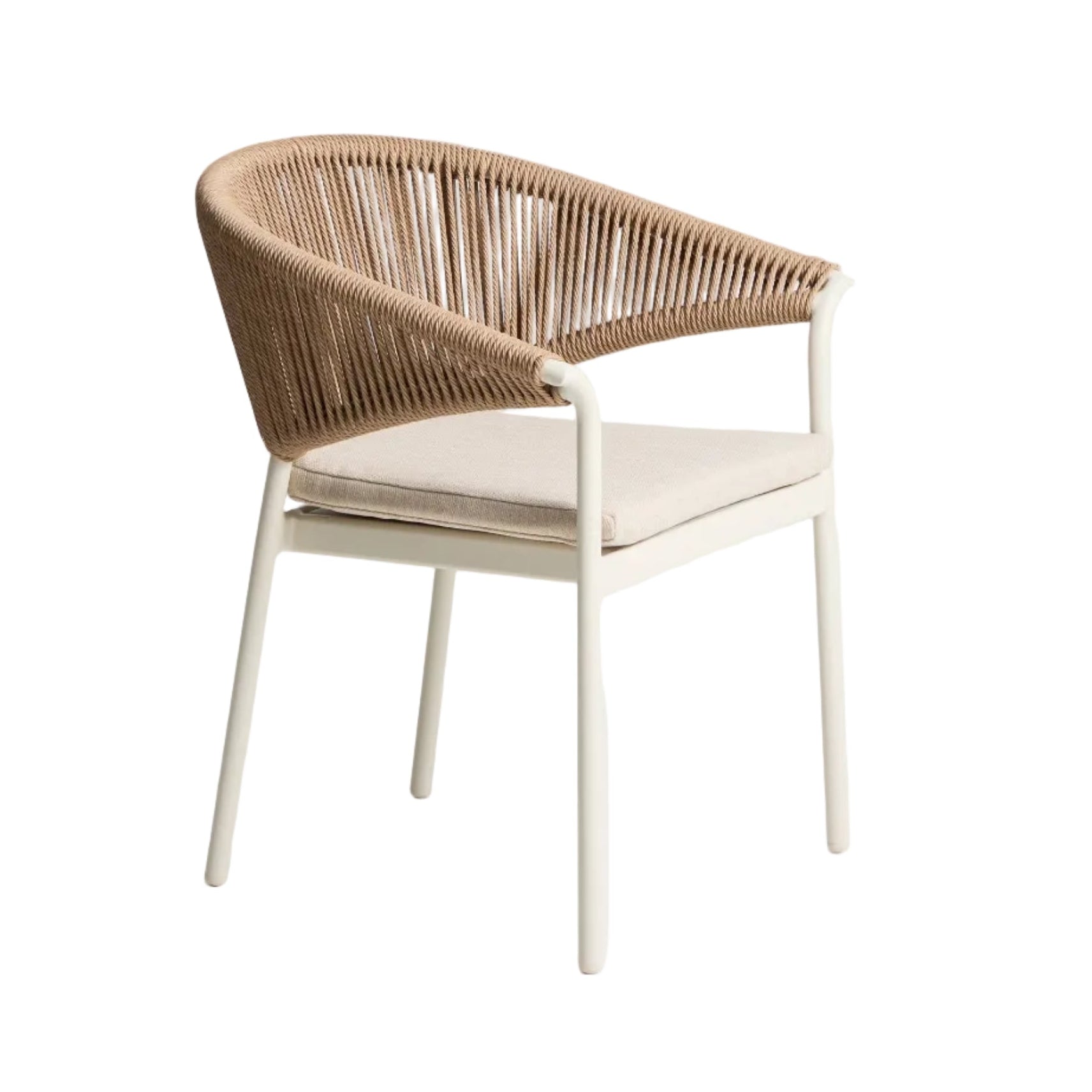 ZUARA Ecru Garden Chair with Brown