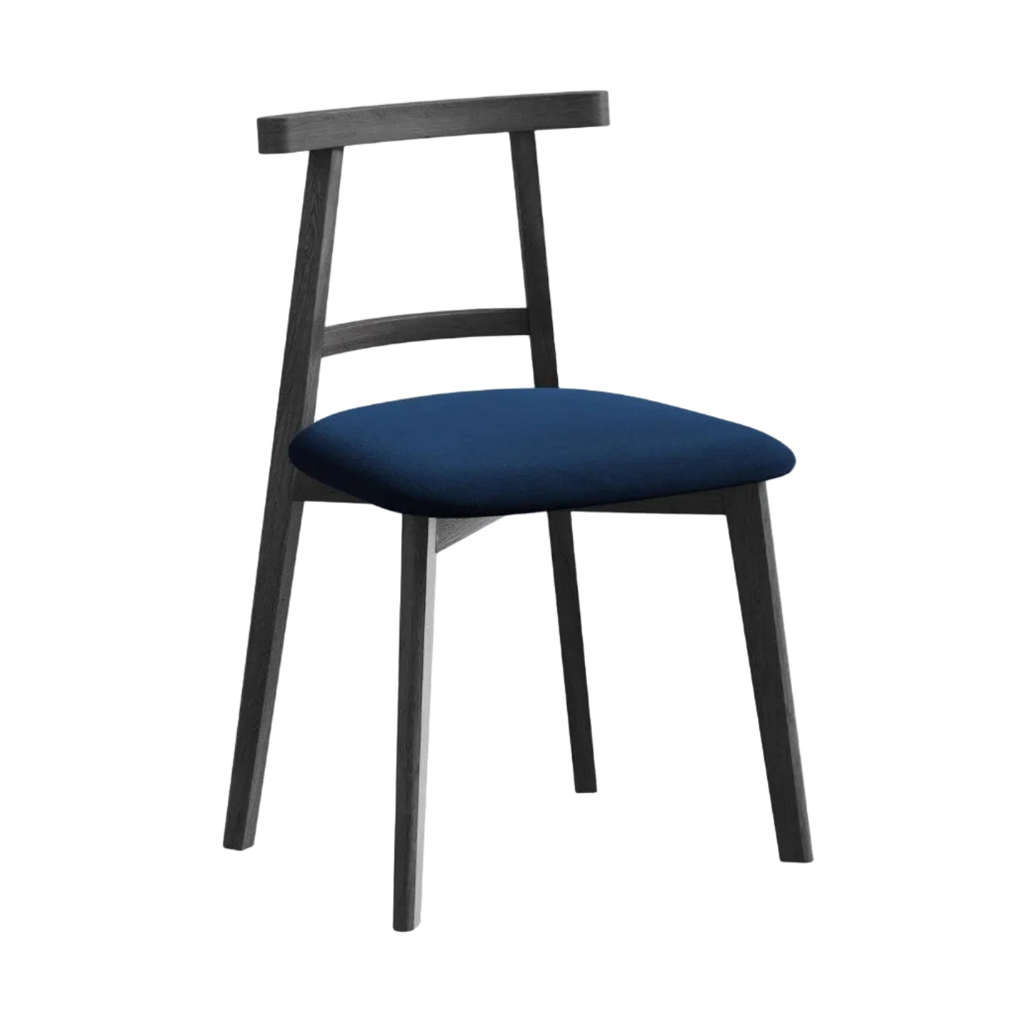 Velvet Chair OHELO Royal Blue with Black Beech Base