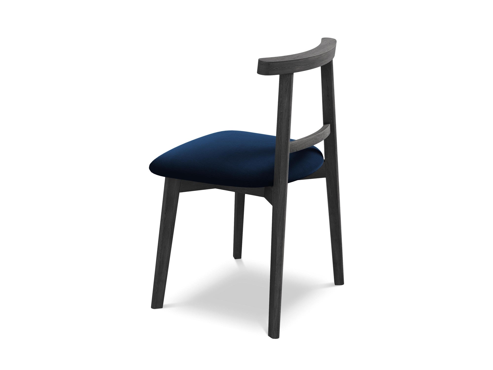 Velvet Chair OHELO Royal Blue with Black Beech Base