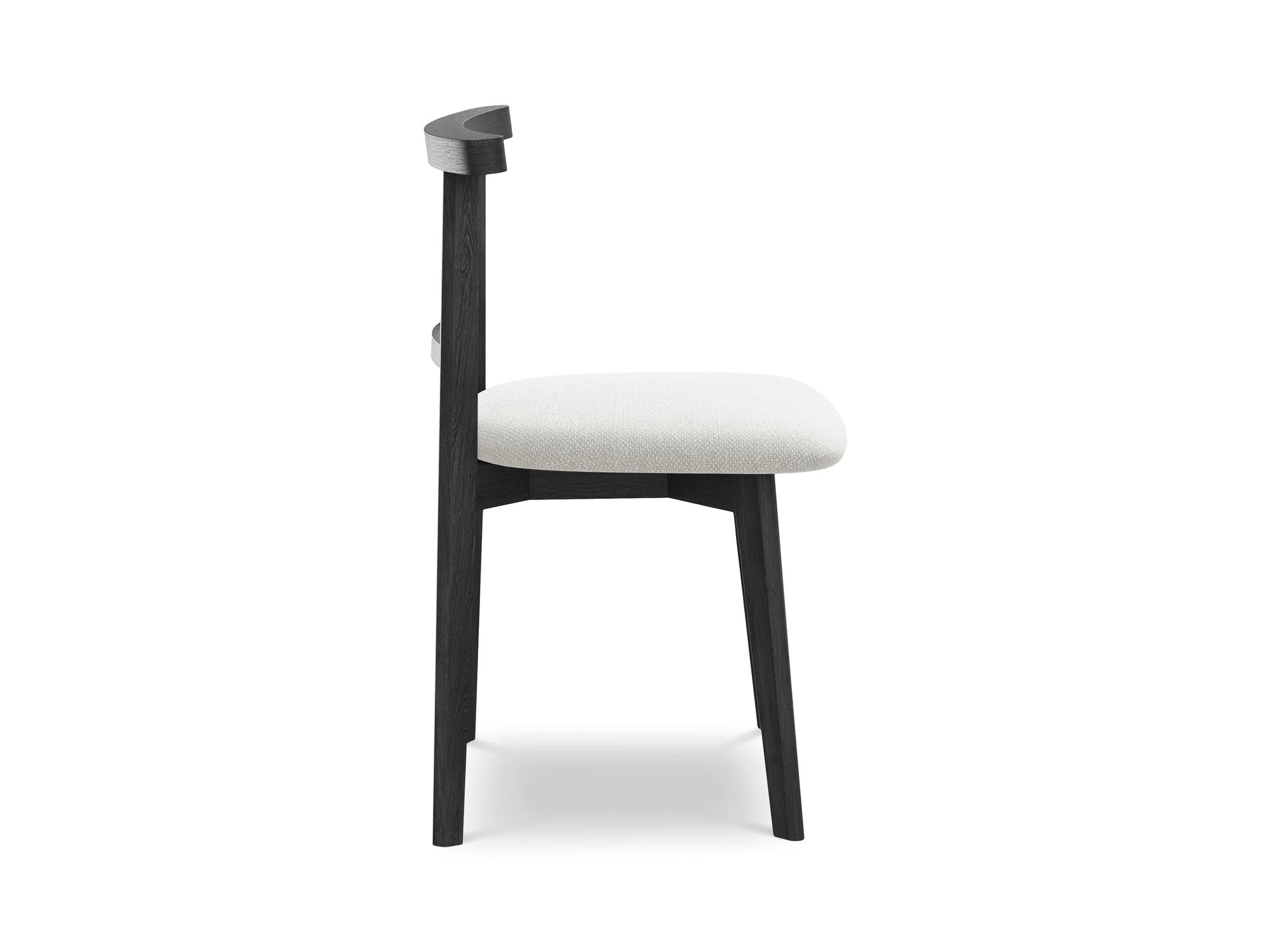 OHELO Chair white boucle with black beech base