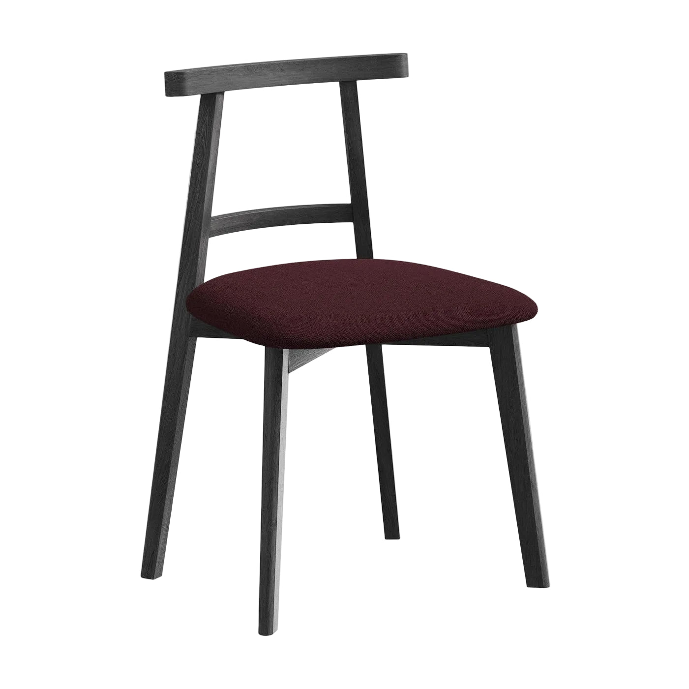 OHELO Chair in Burgundy with Black Beech Base