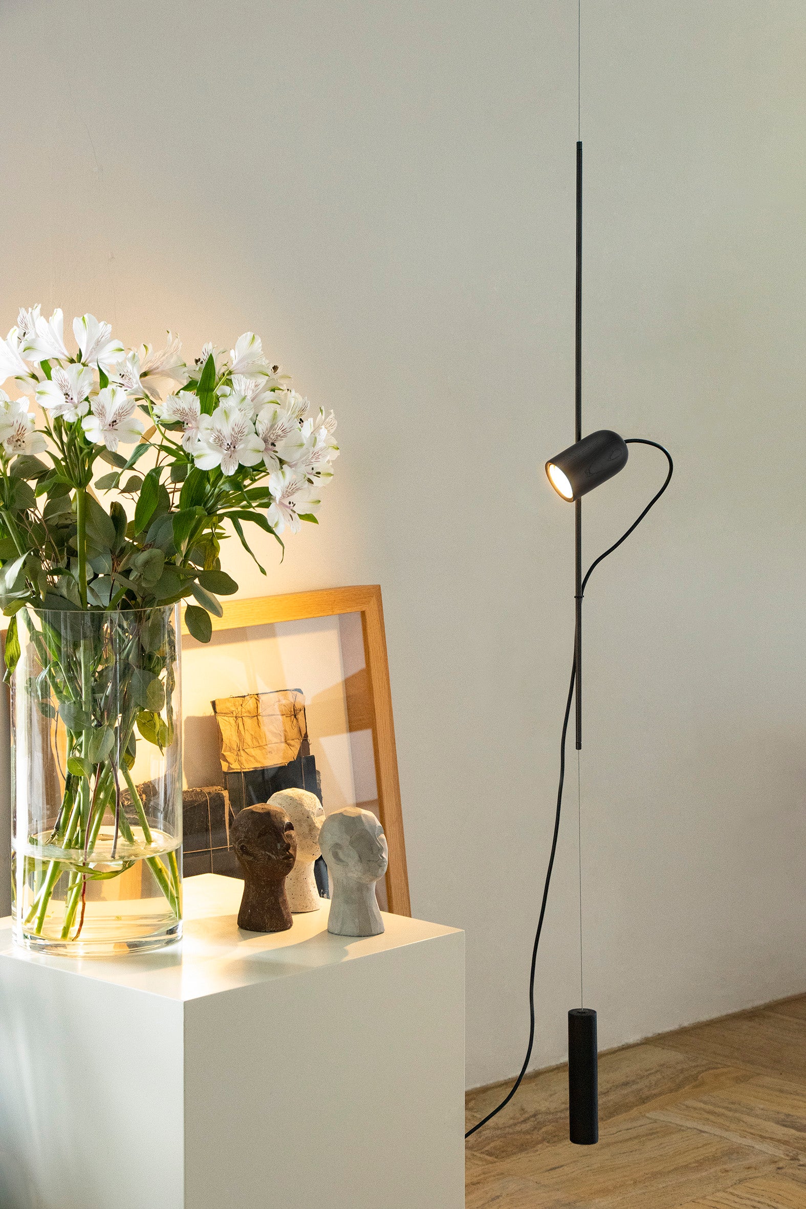ONFA Pendant Lamp Black Ash Wood with Graphite Finish