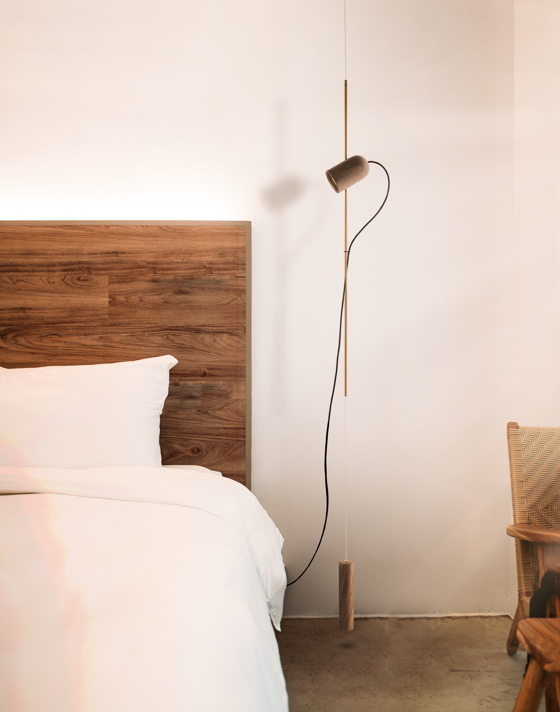 ONFA Pendant Lamp in Walnut Wood with Brass Finish