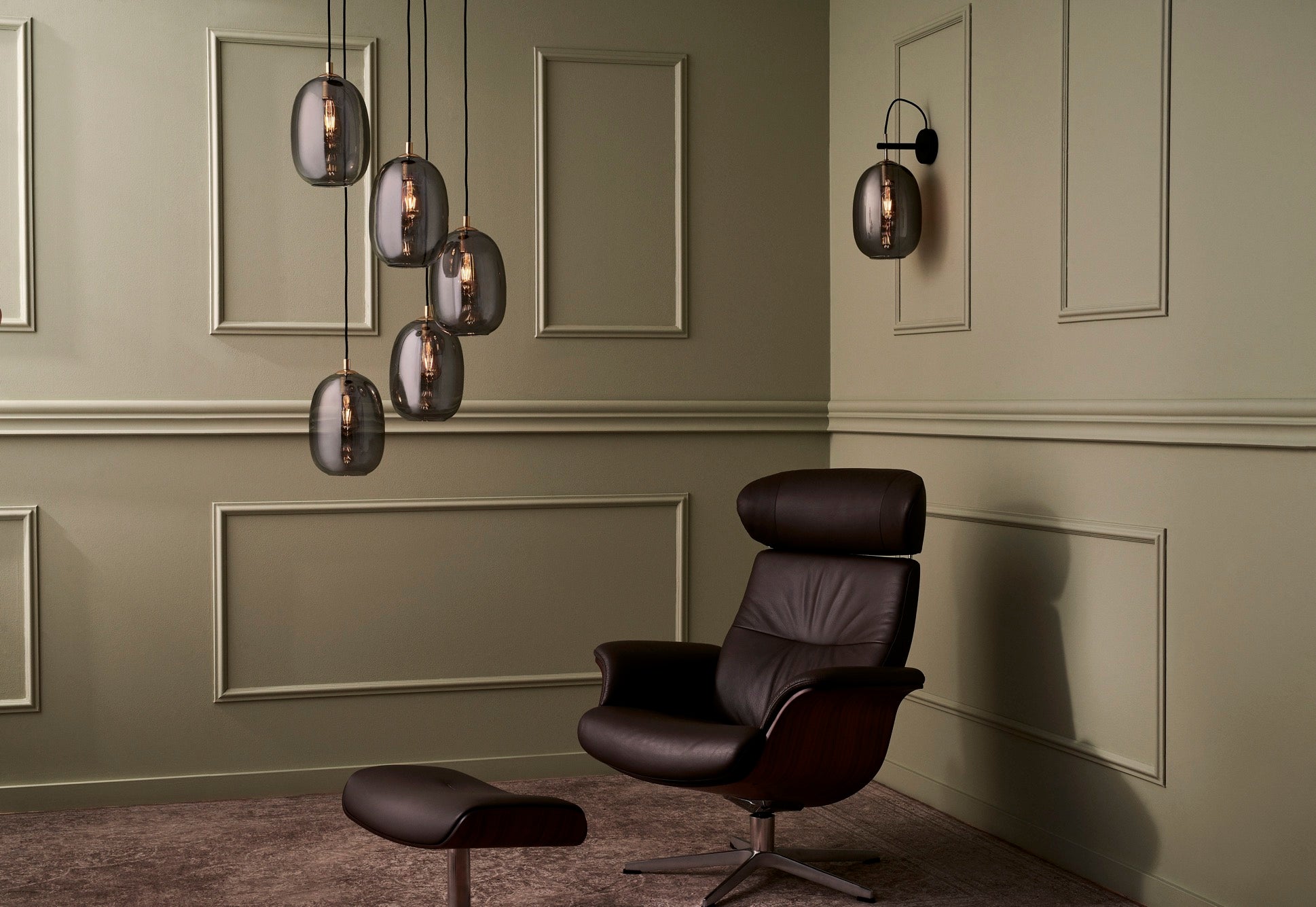 Závesná lampa ONYX 1 grafitová