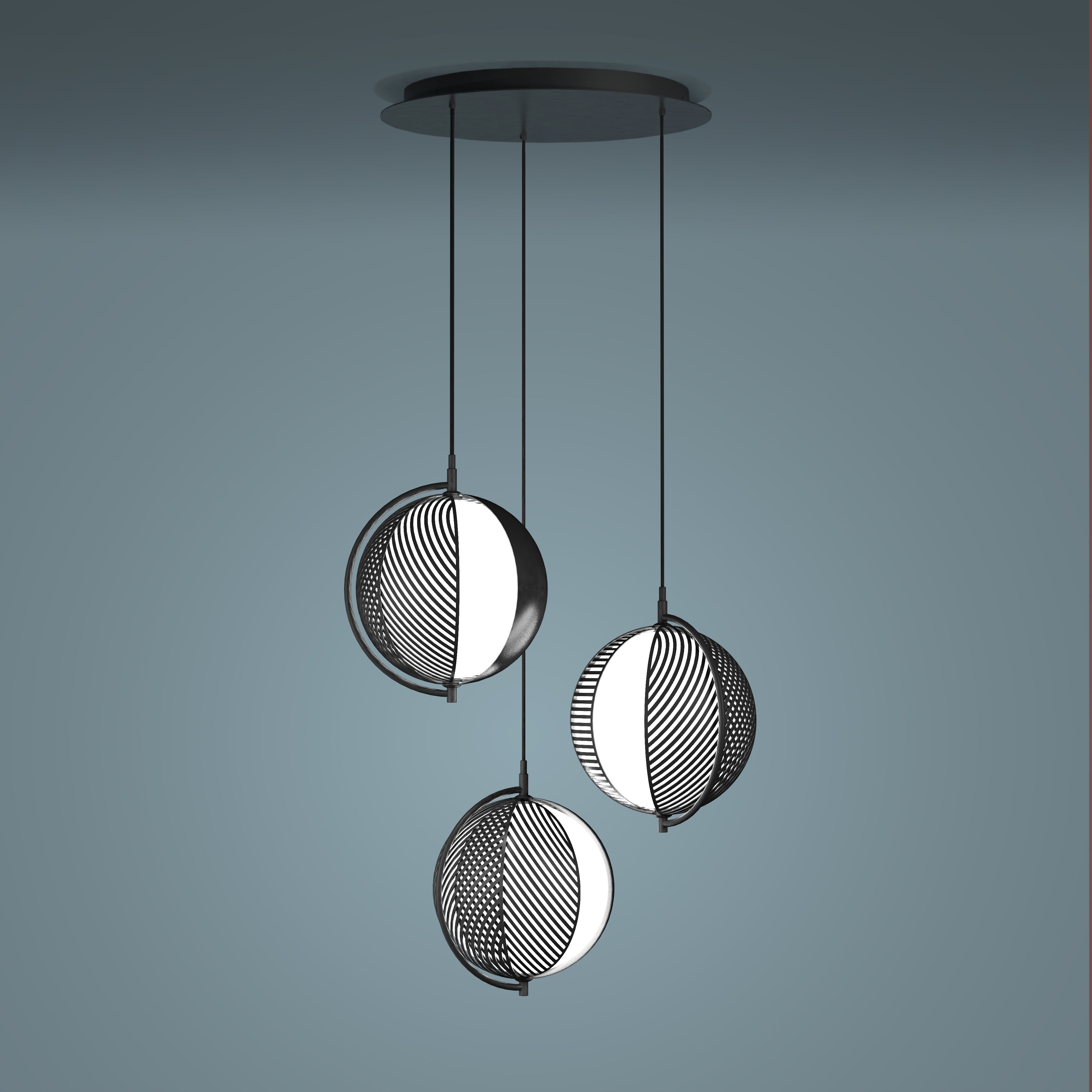 MONDO TRIPLETTE black chandelier