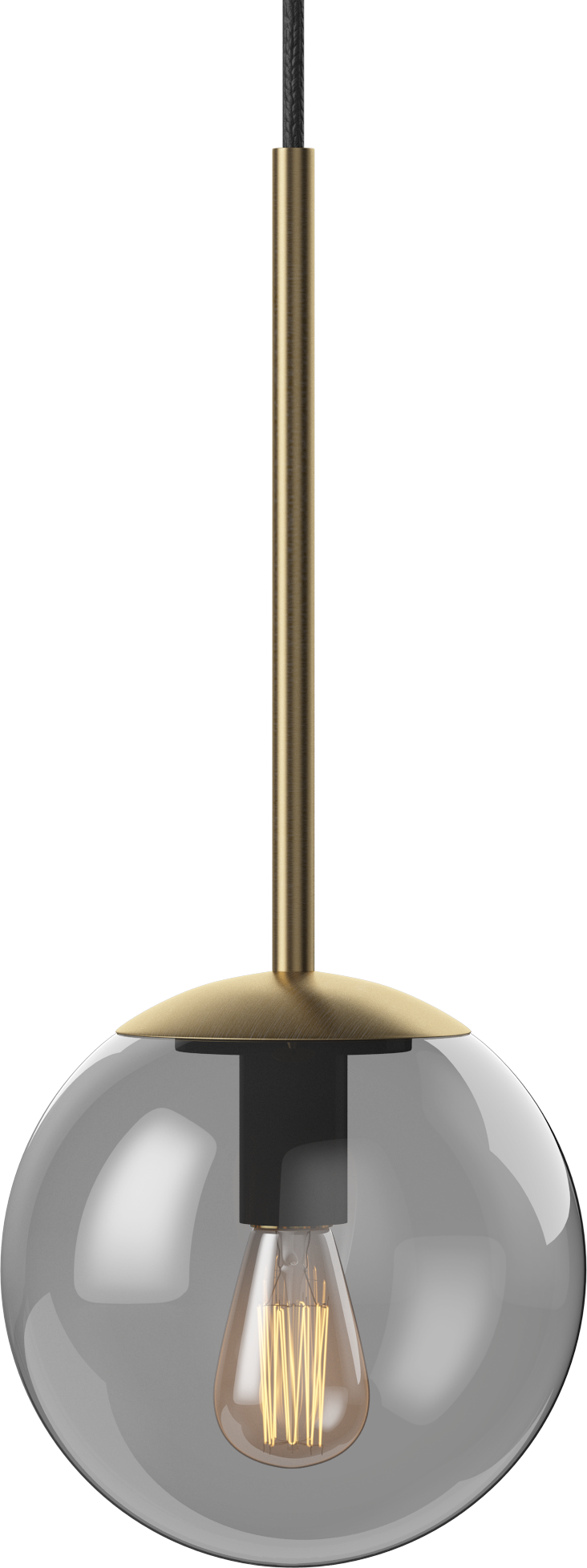 Závesná lampa ORB antická mosadz