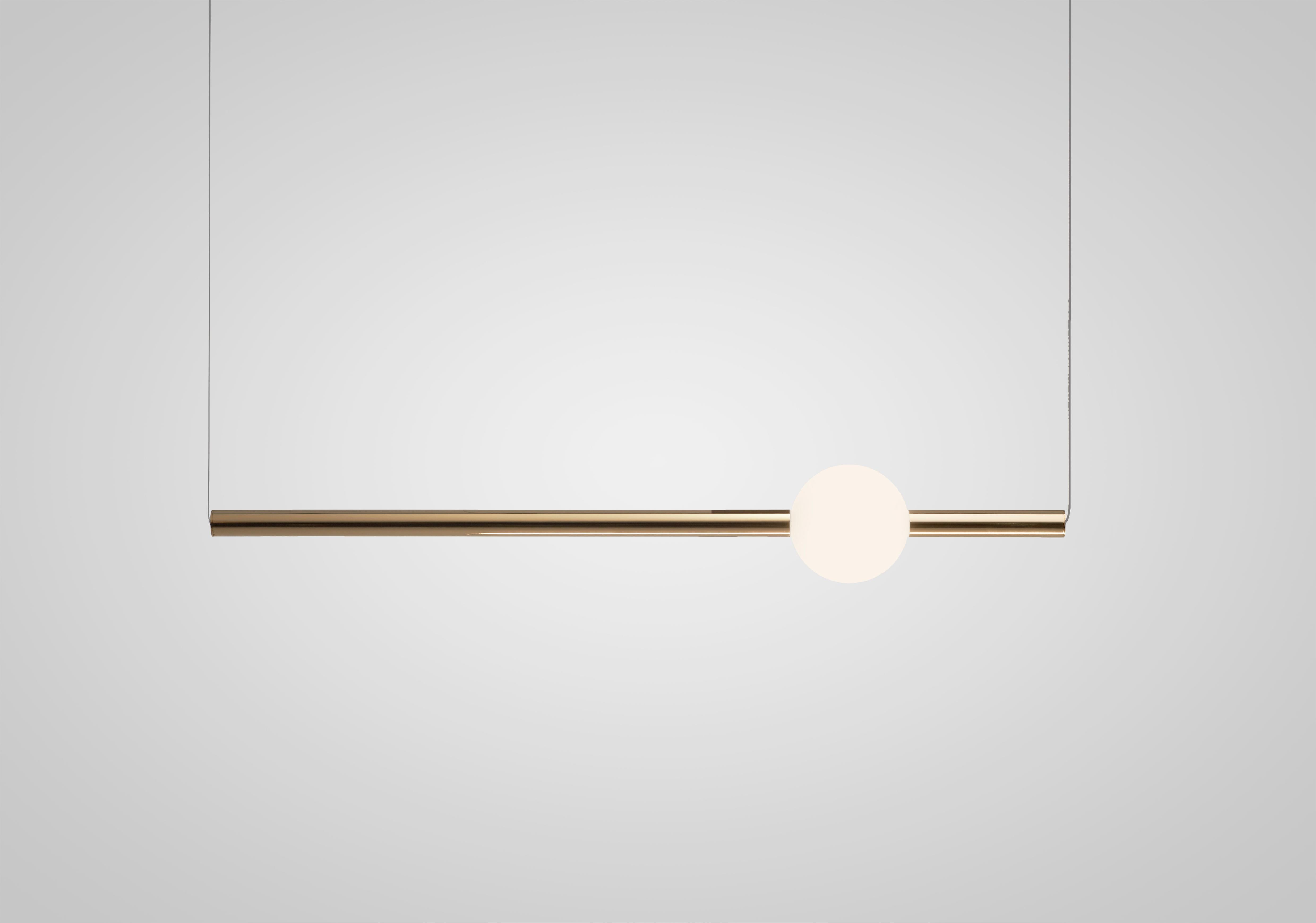 Lusterková závesná lampa ORION GLOBE v leštenej zlatej farbe