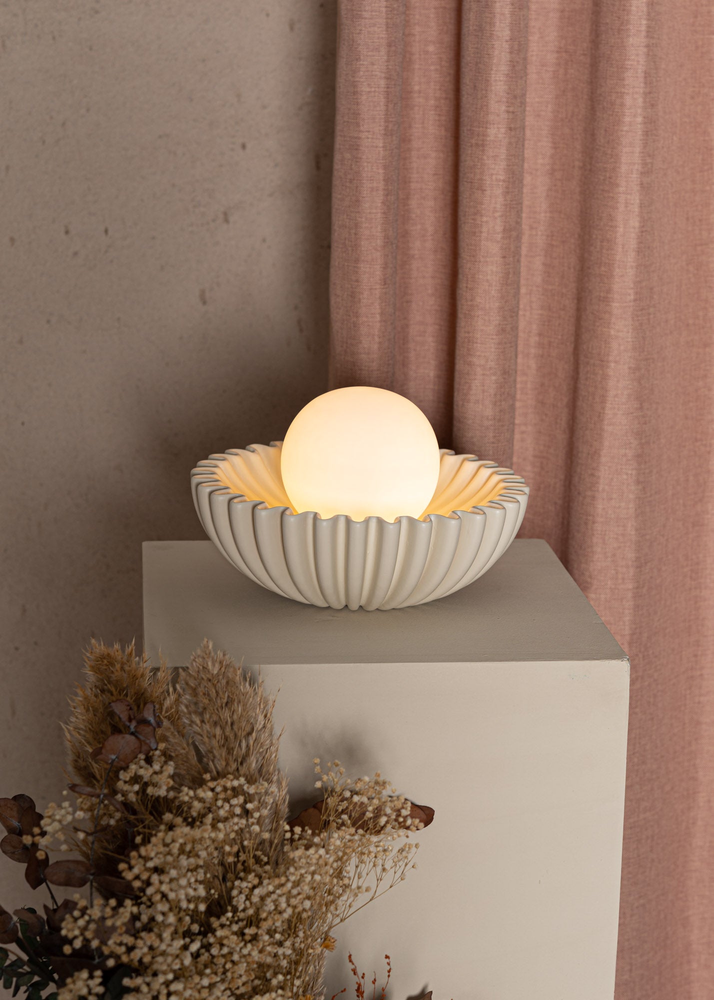 Stolná lampa OSTRO ecru