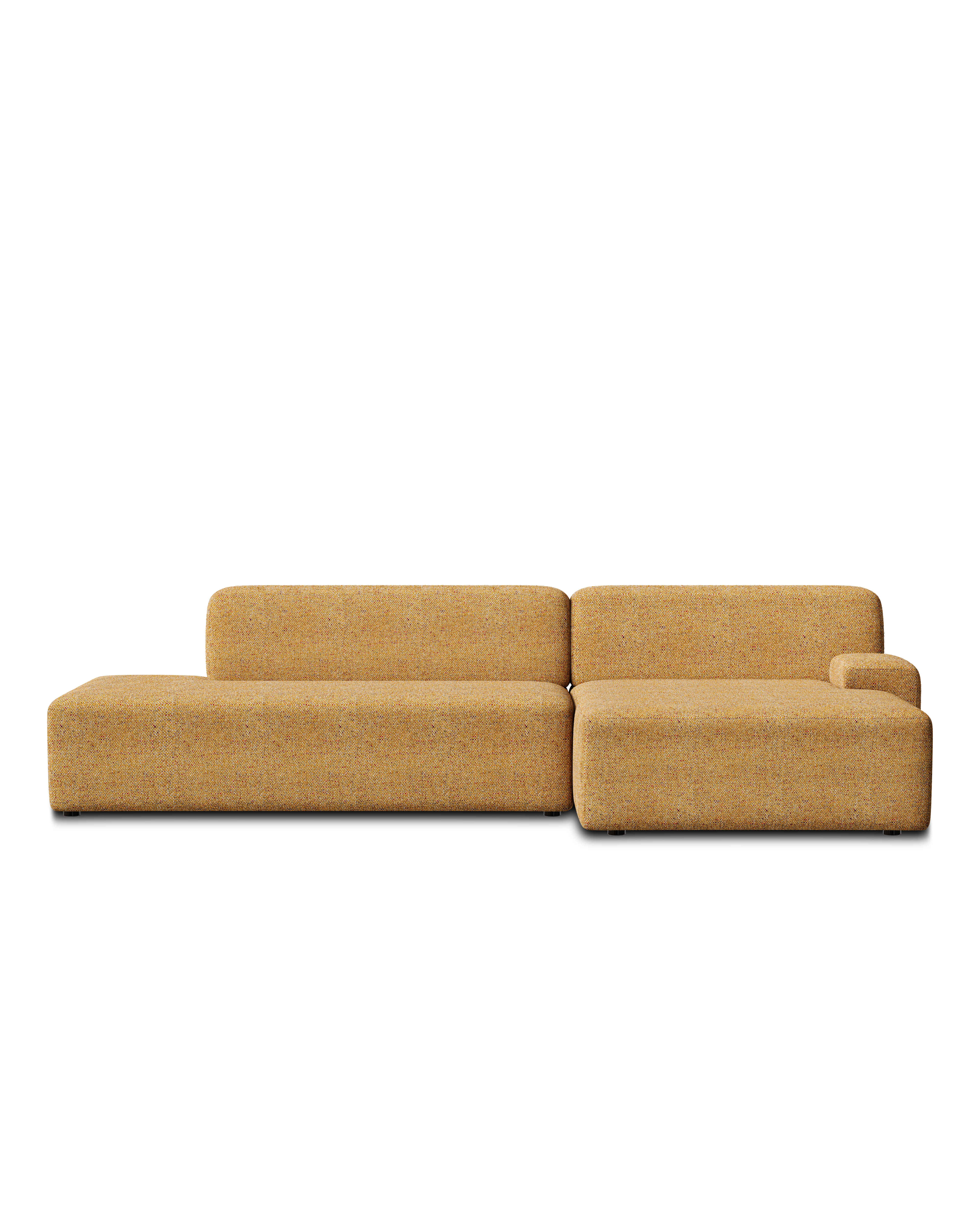 Open right-sided modular corner sofa UMI autumn orange