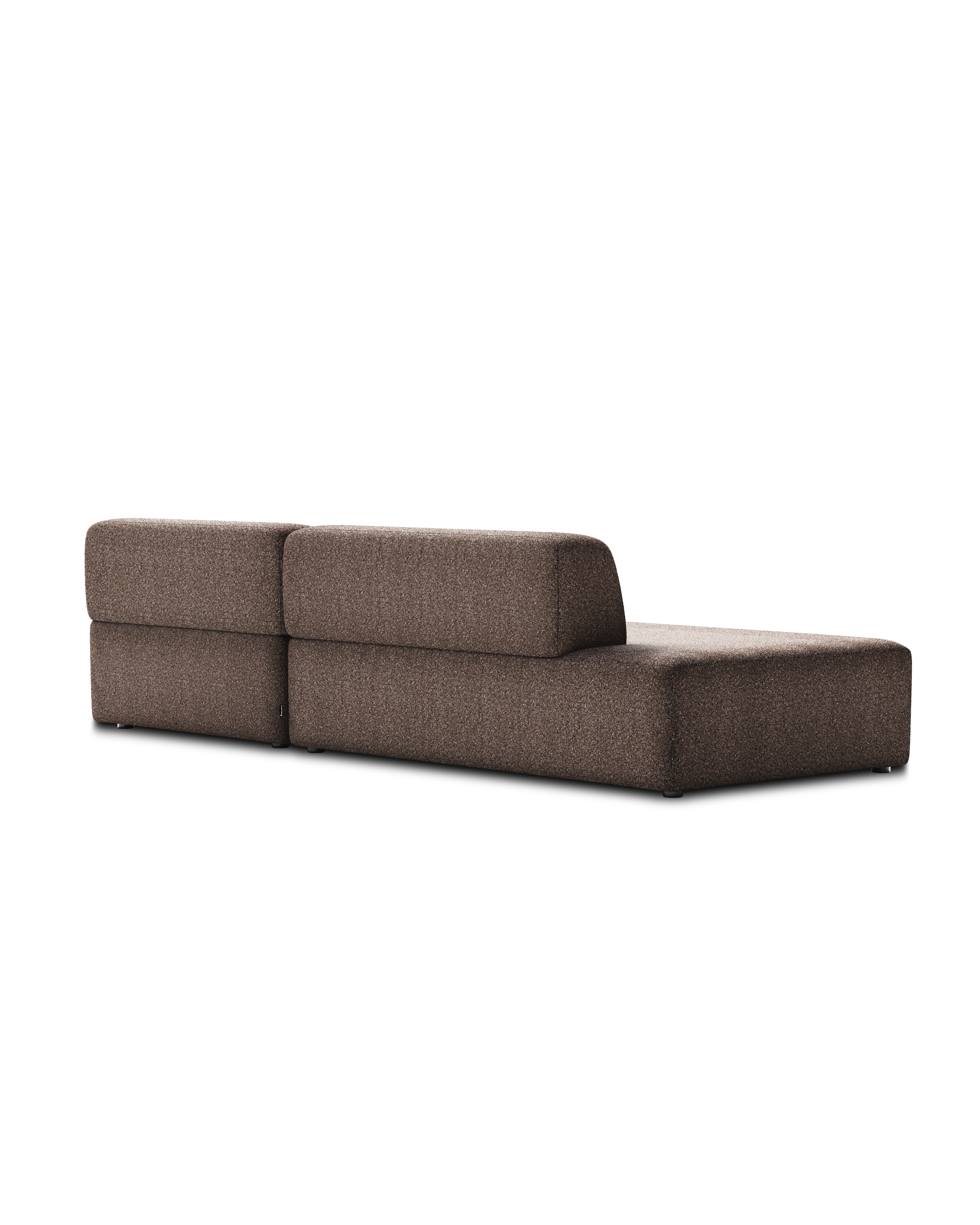 Open right-sided modular corner sofa UMI brown