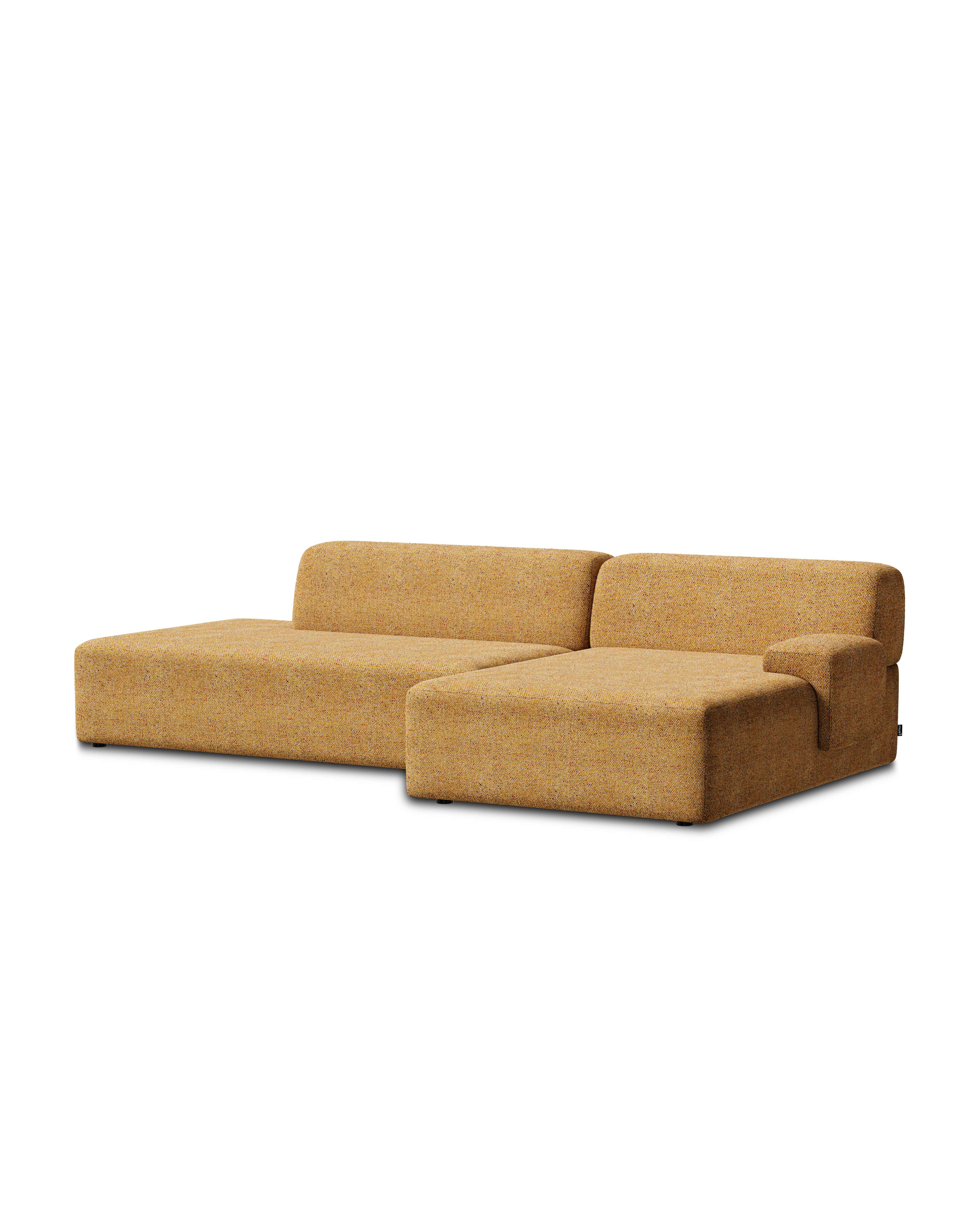 Open right-sided modular corner sofa UMI autumn orange