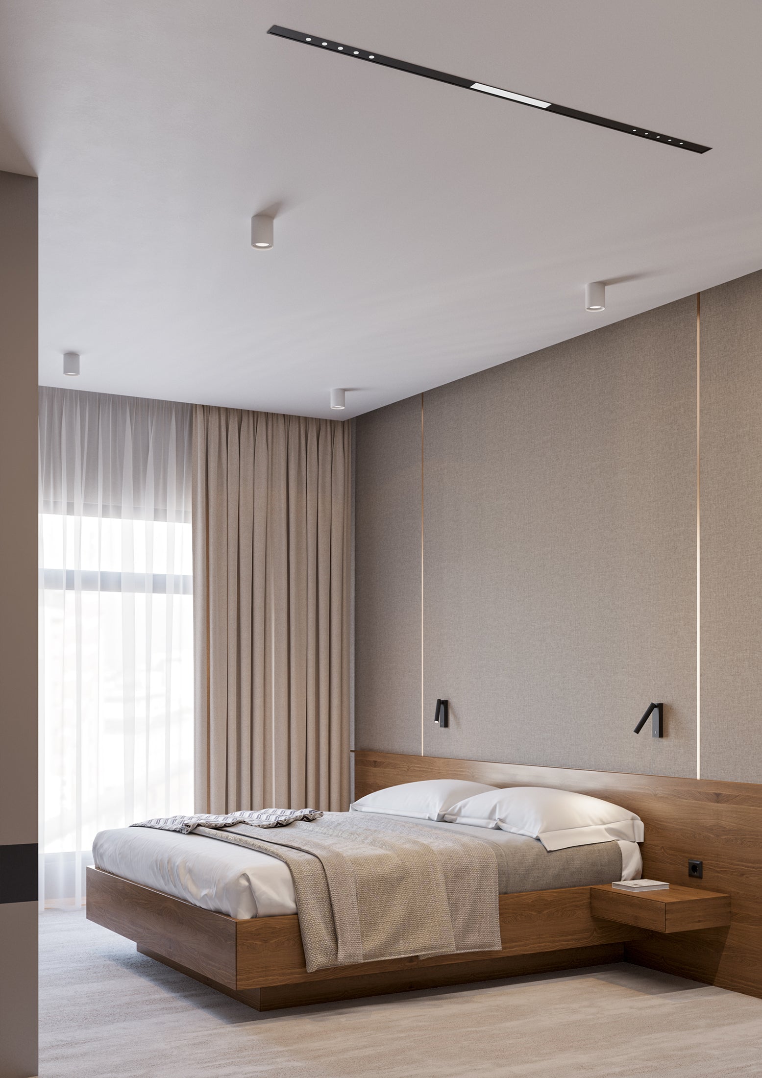 Nastaviteľná nástenná lampa PET MICRO R SWITCH