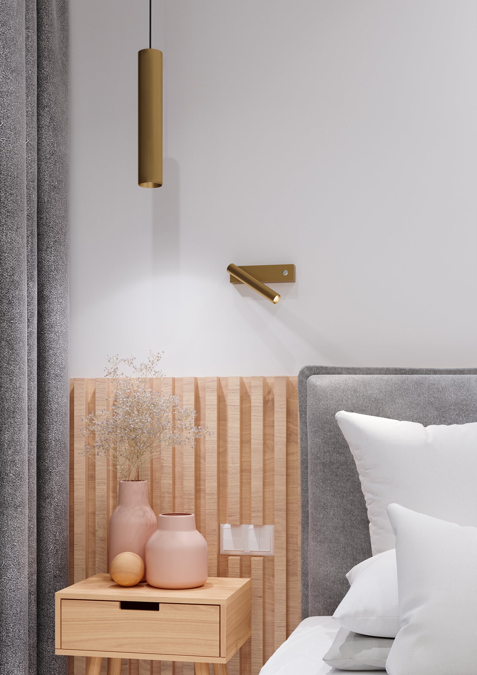 Nastaviteľná nástenná lampa PET MICRO R SWITCH