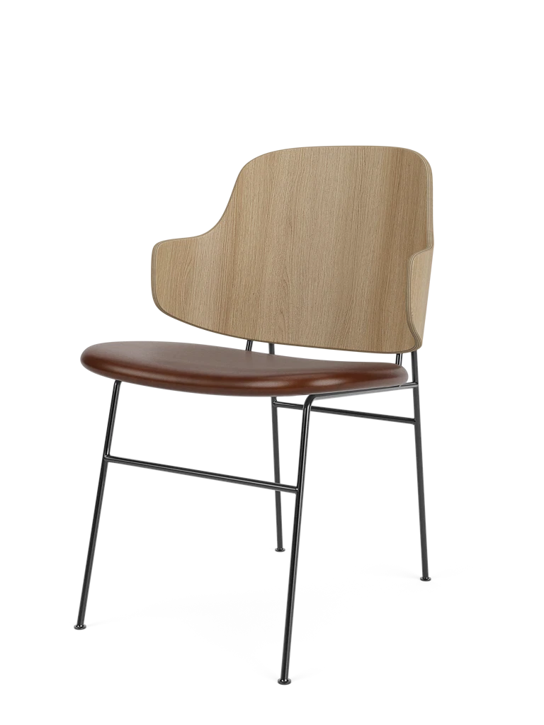 Stolička PENGUIN hnedá koža