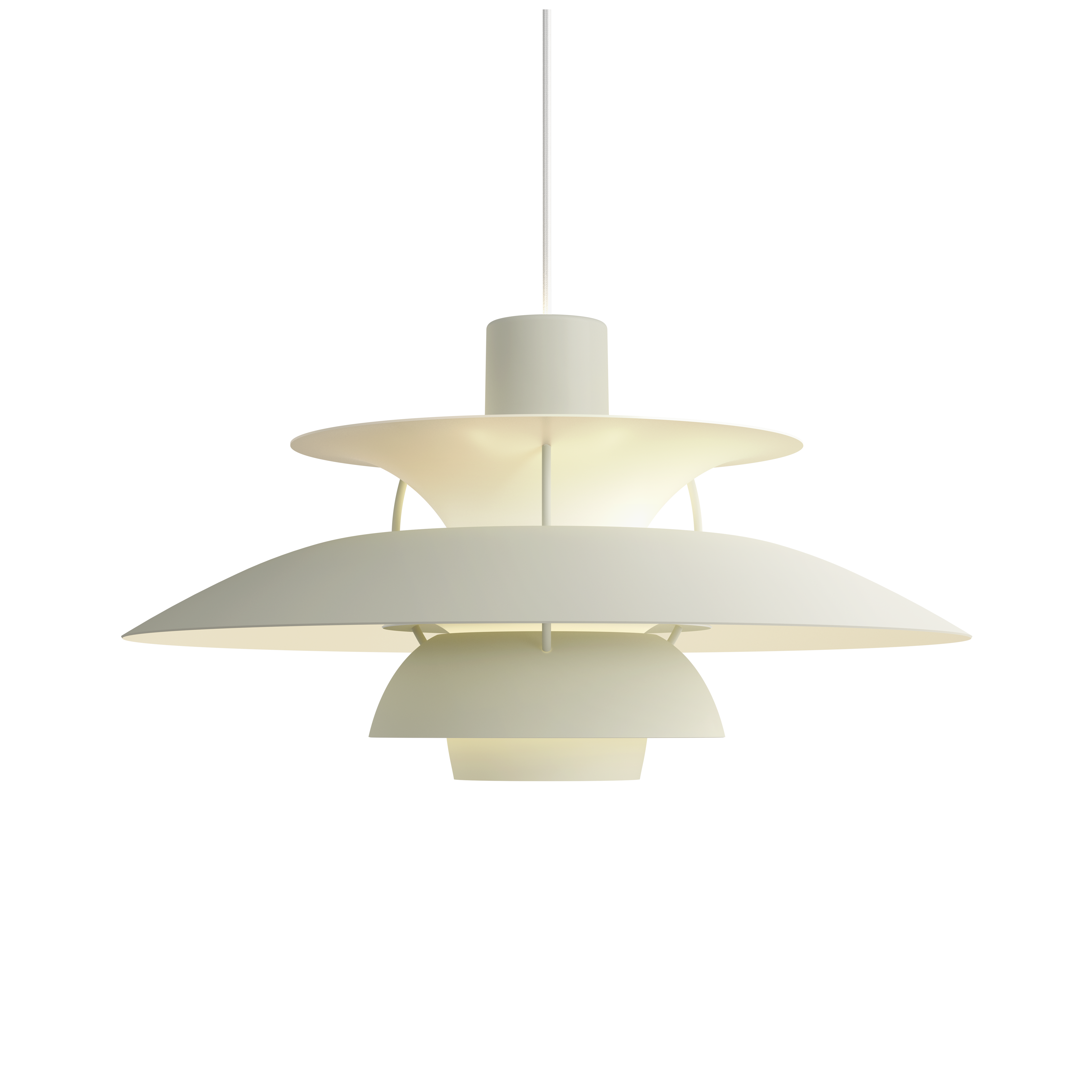 Závesná lampa PH 5 monochromatický bledý odtieň cínu