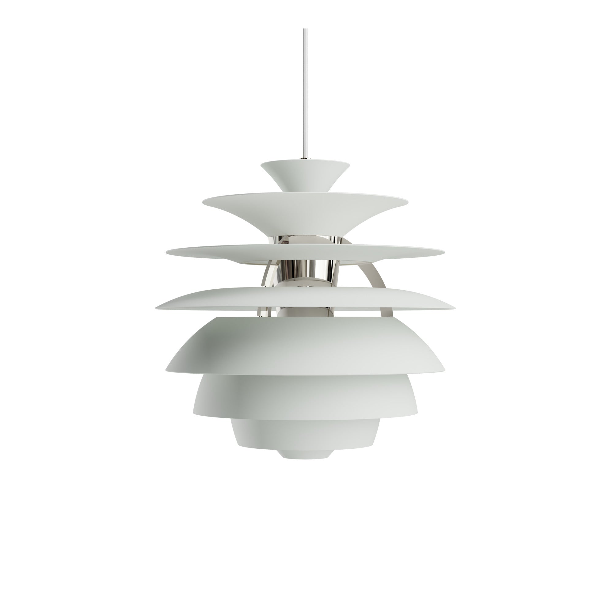 PH SNOWBALL pendant lamp dirty green with chrome finish