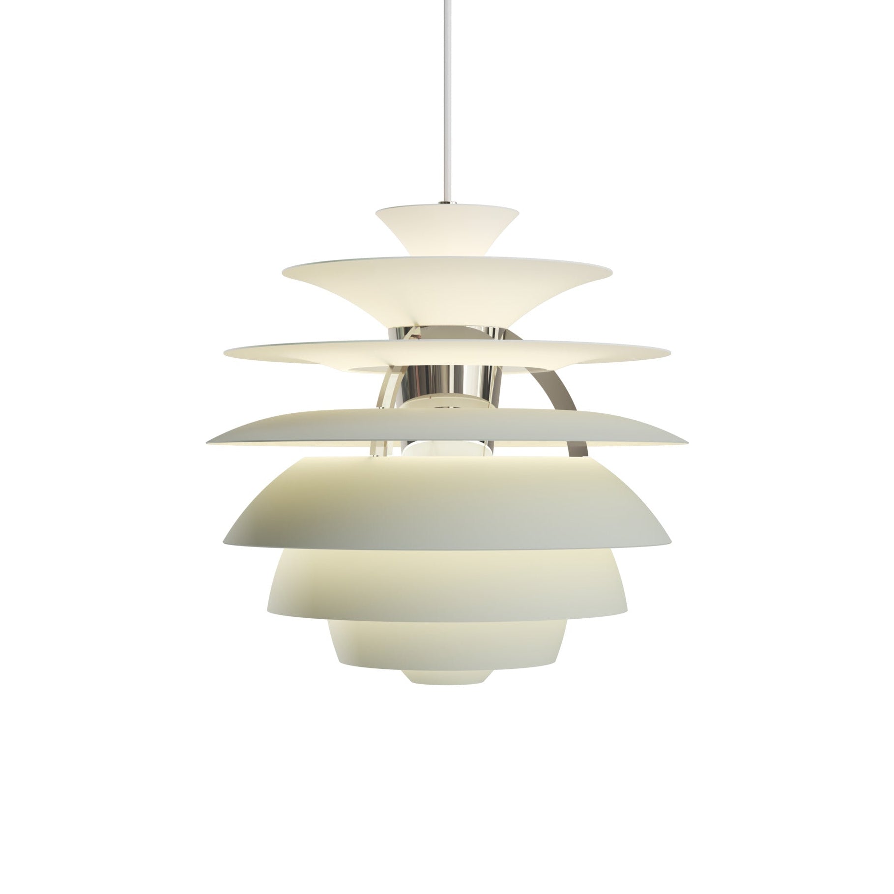 PH SNOWBALL pendant lamp dirty green with chrome finish