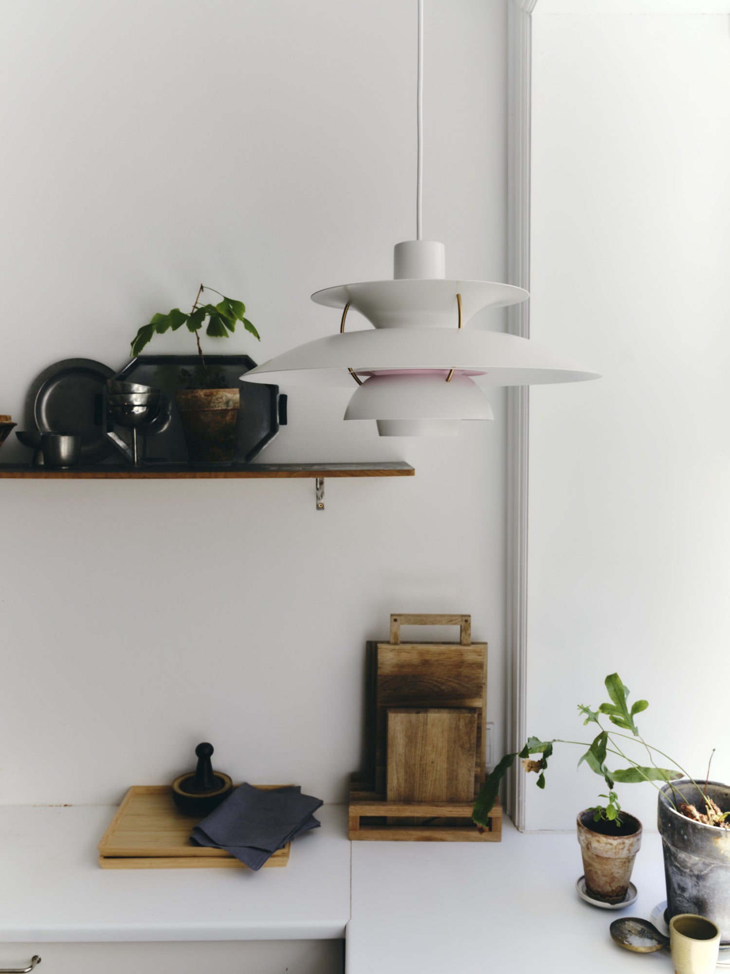 Závesná lampa PH 5 moderná biela