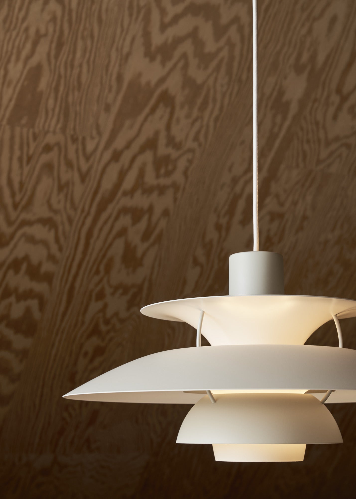 Závesná lampa PH 5 monochromatický bledý odtieň cínu