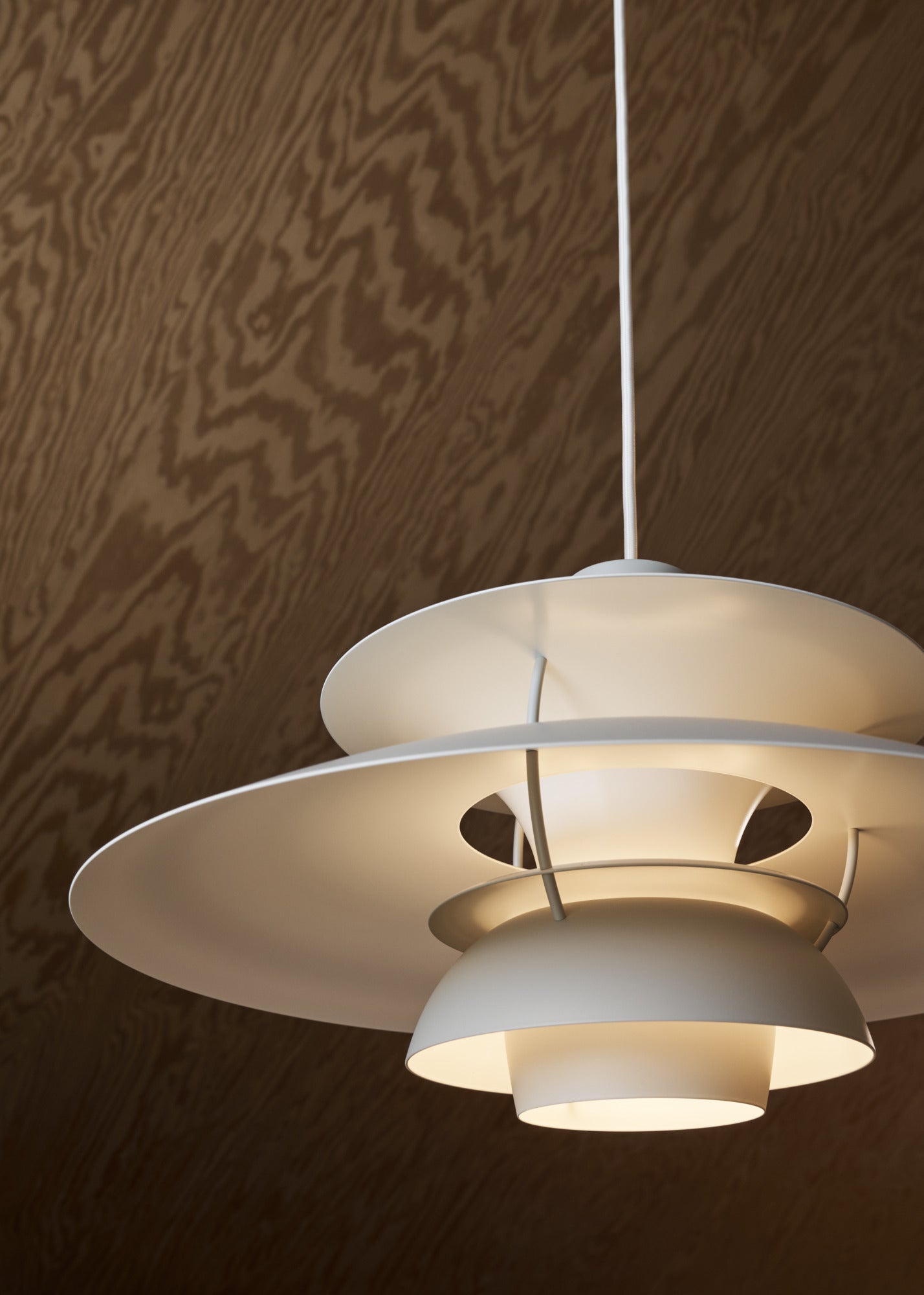 Závesná lampa PH 5 monochromatický bledý odtieň cínu