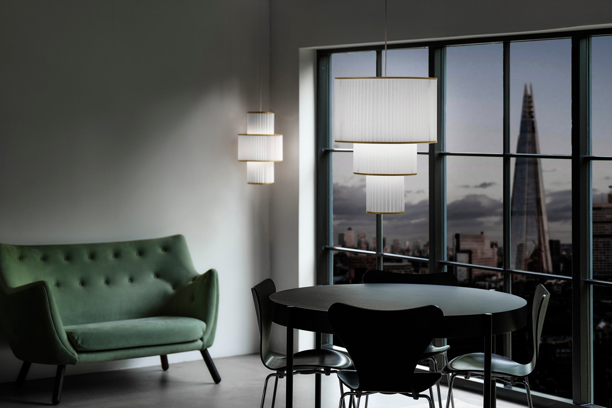 Hanging Lamp MODEL 112 PLIVELLO white with gold