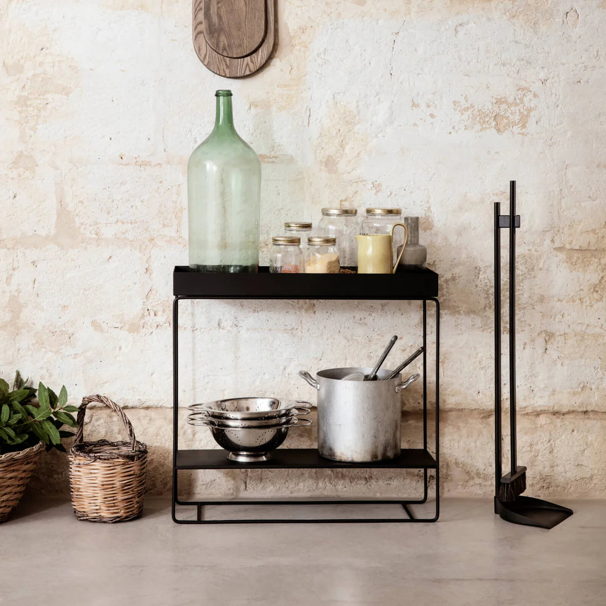 Konzola PLANT BOX DVOJÚROVŇOVÁ čierna