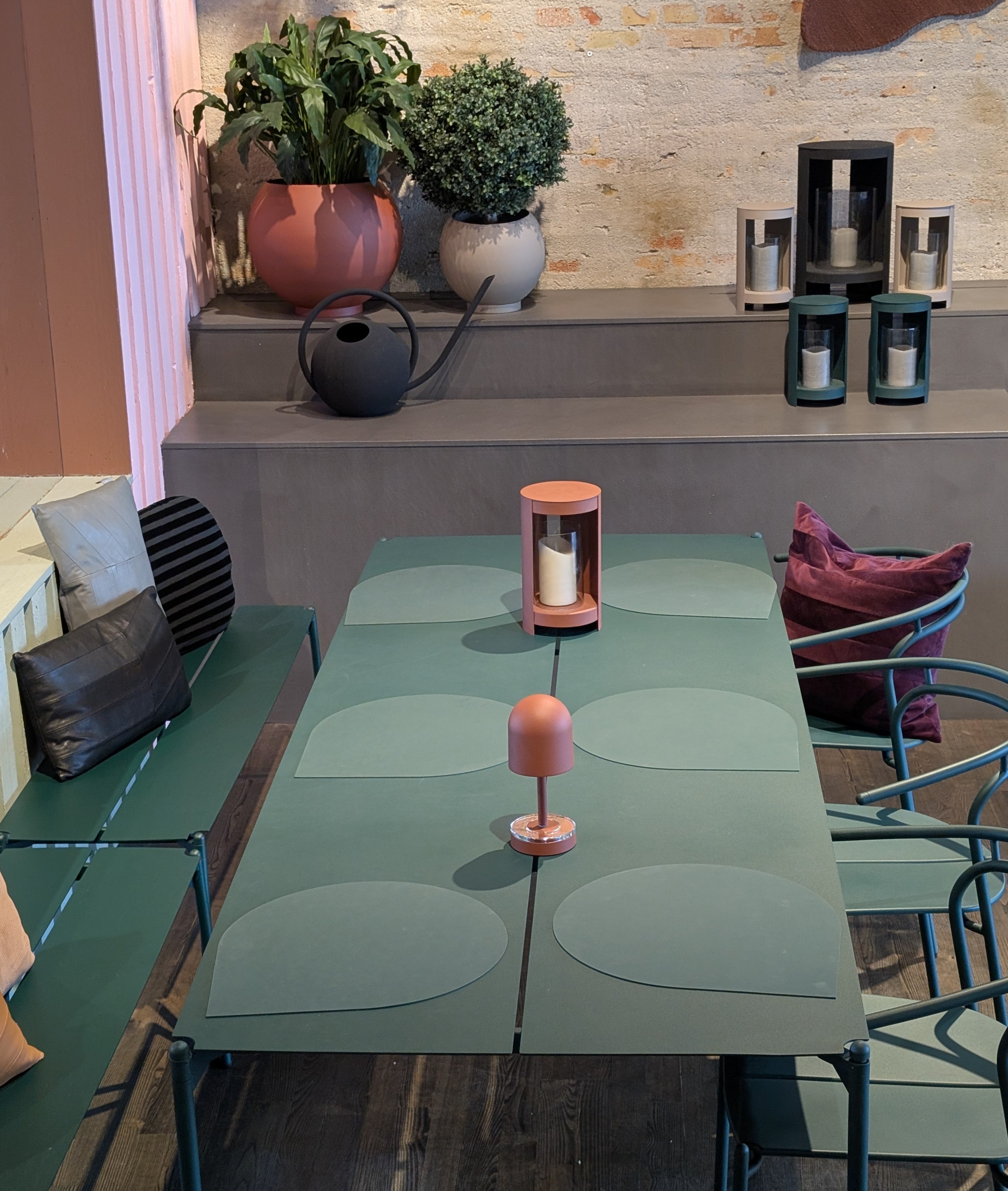 Portable lamp LUCEO sea green