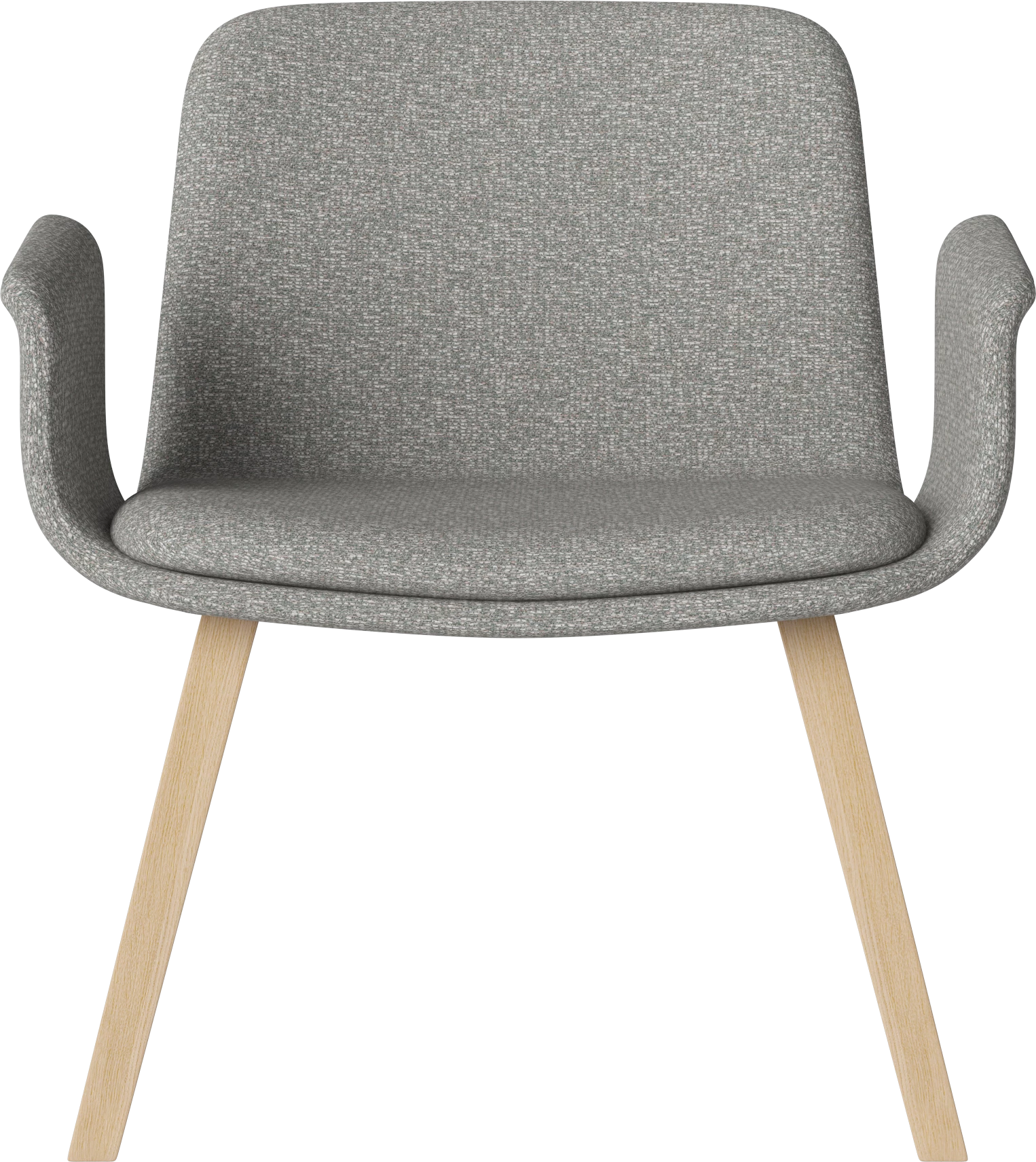 Kreslo s opierkami PALM čalúnené s bieleným podstavcom